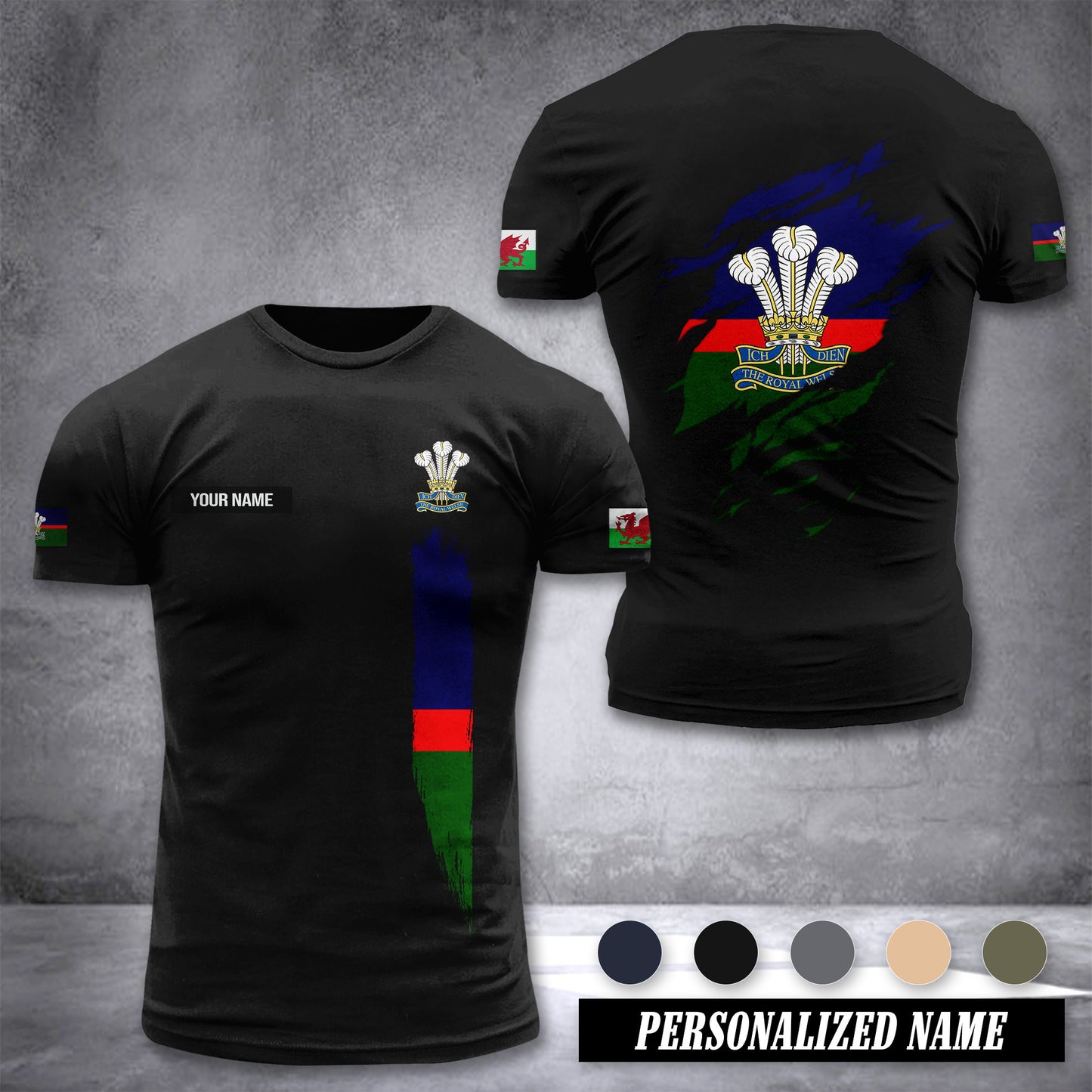 The Royal Welsh customize T-shirt back