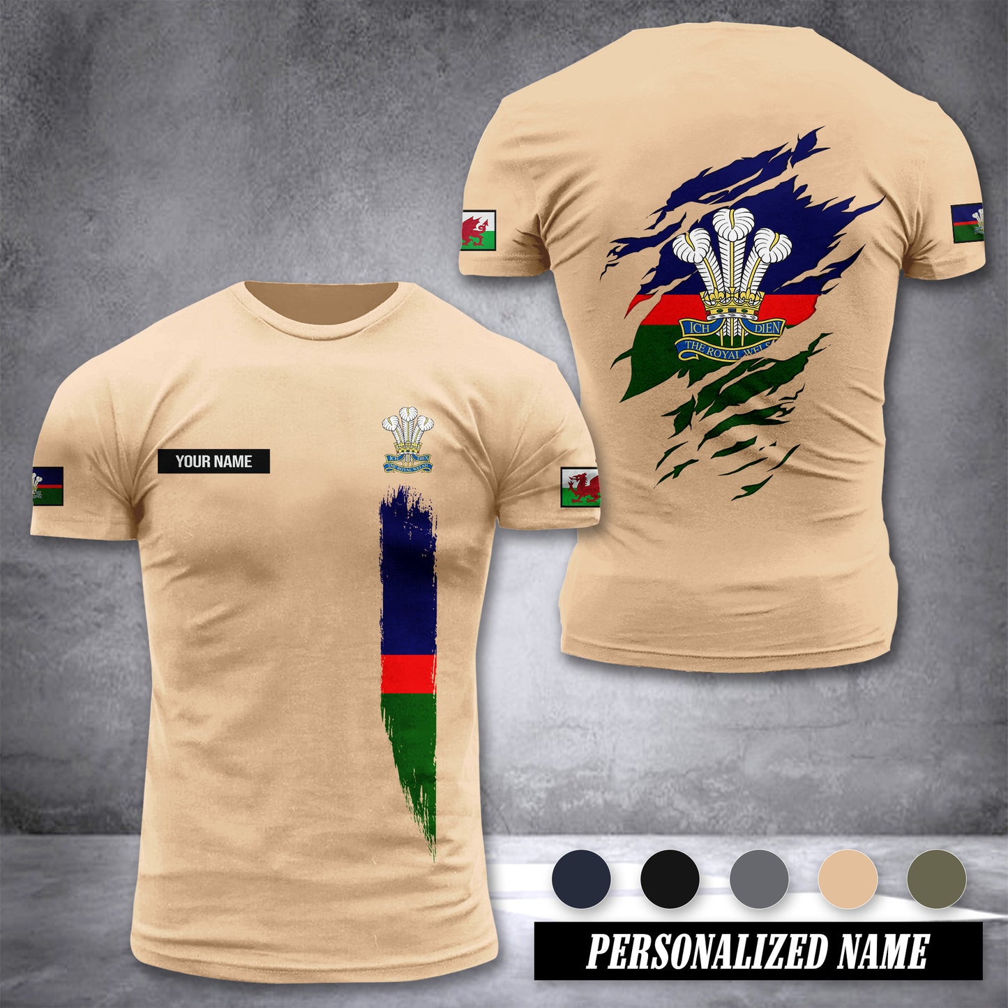 The Royal Welsh customize T-shirt back