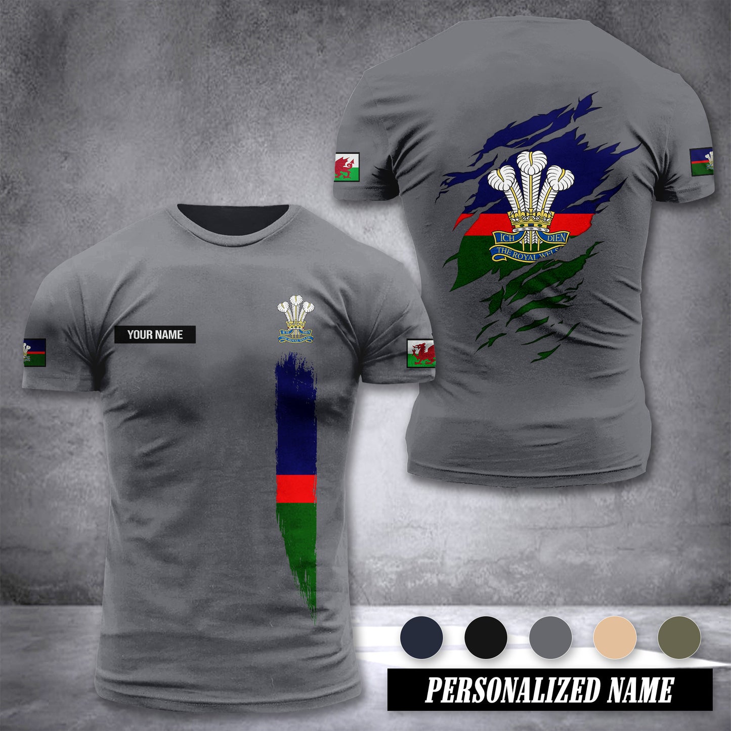 The Royal Welsh customize T-shirt back