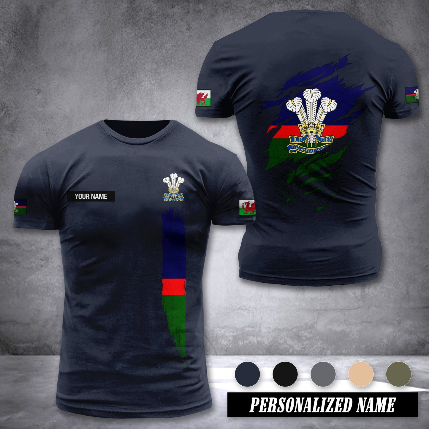 The Royal Welsh customize T-shirt back