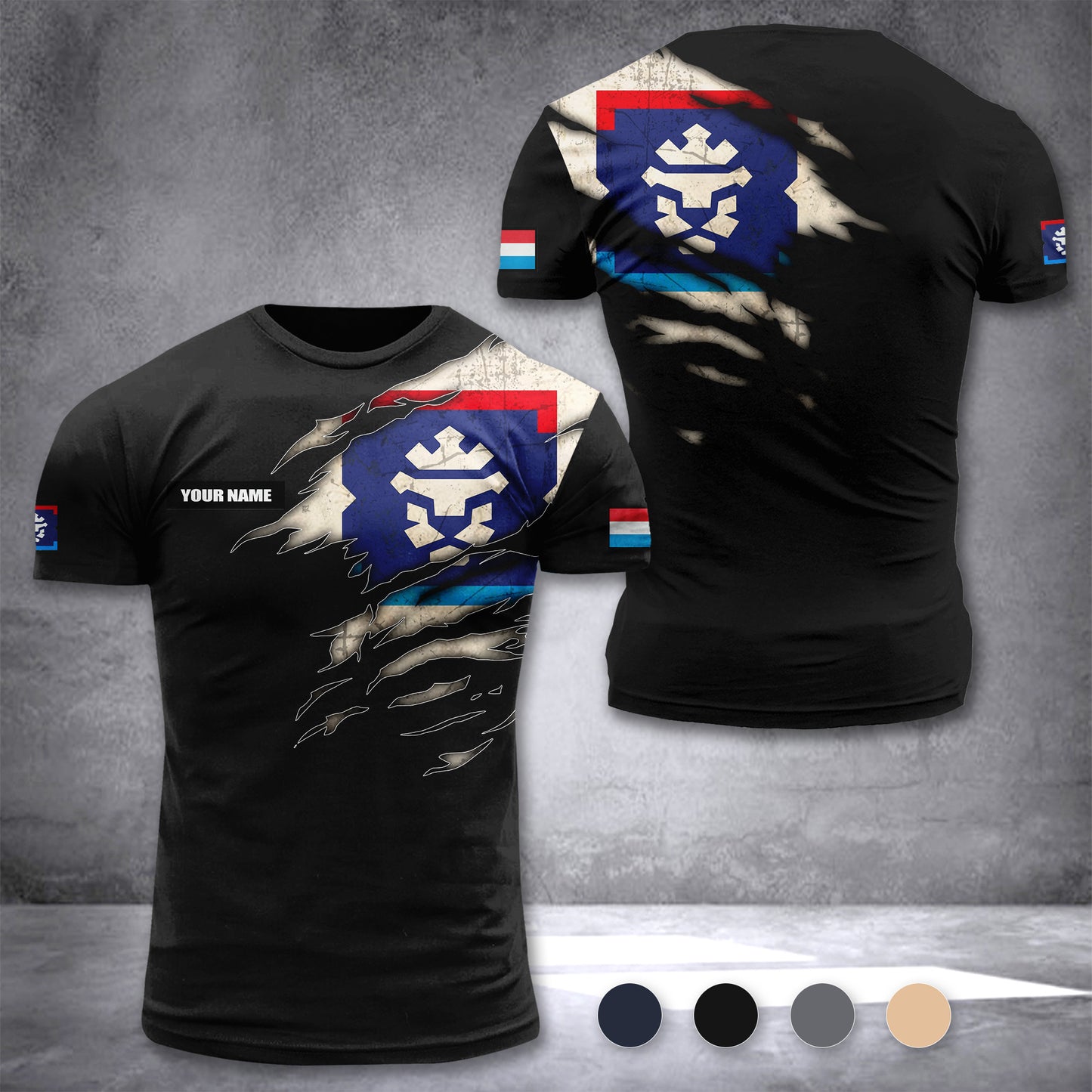 Luxembourg Firefighter customize T-shirt zak