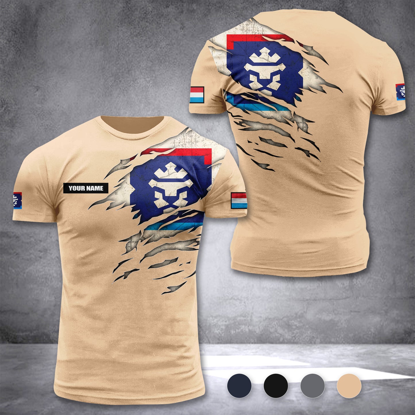 Luxembourg Firefighter customize T-shirt zak
