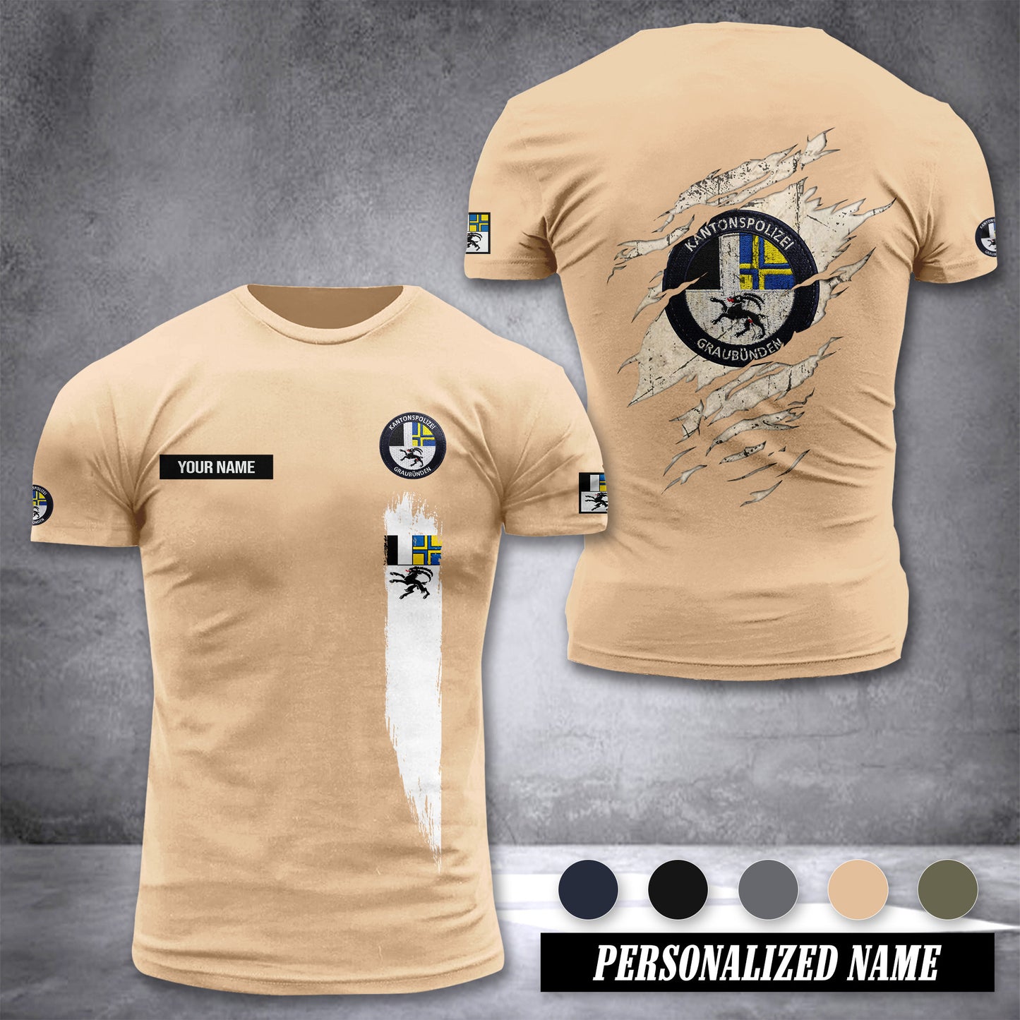 Polizei Graubünden customize T-shirt zak
