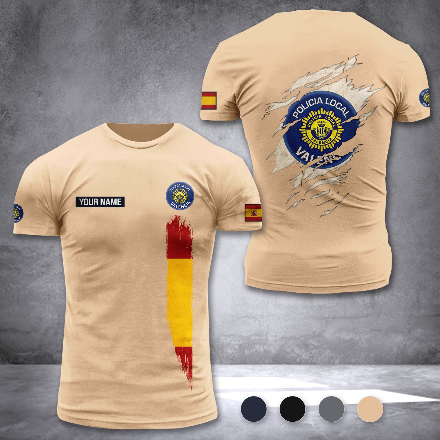 Policia València customize T-shirt zak