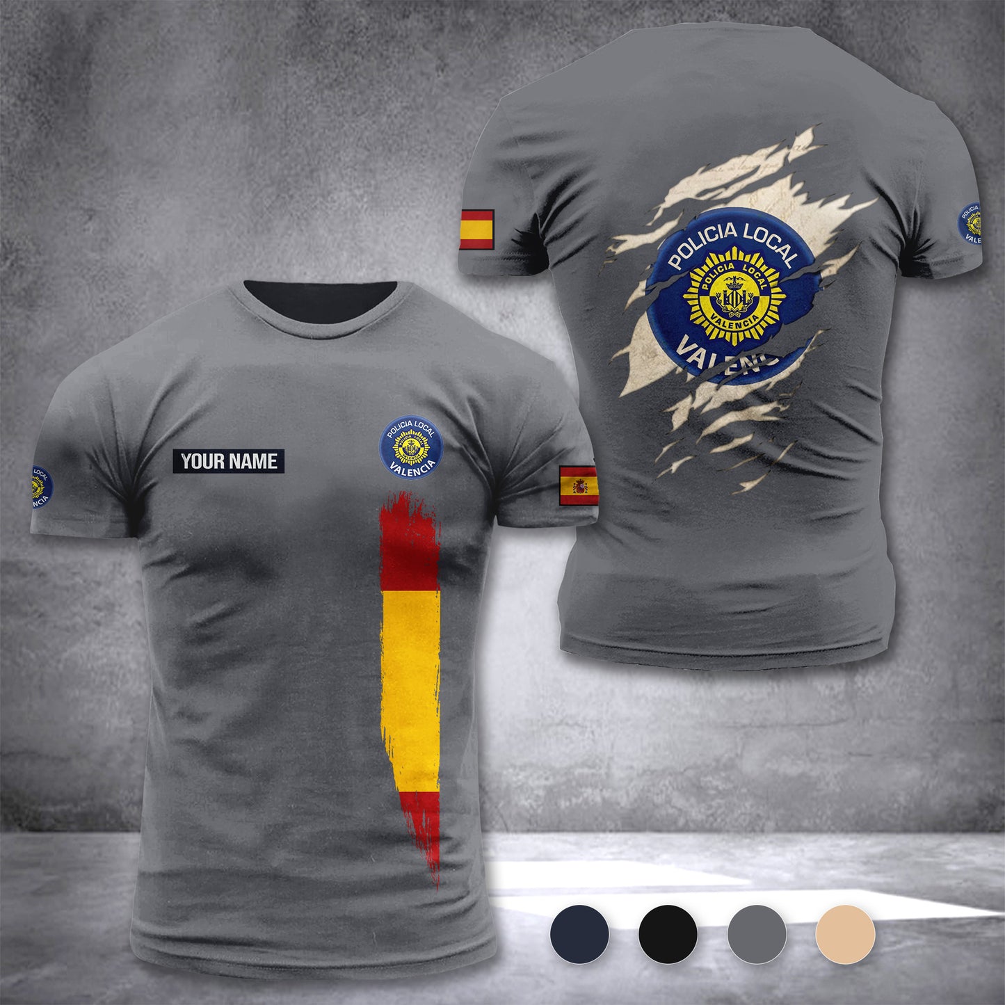 Policia València customize T-shirt zak