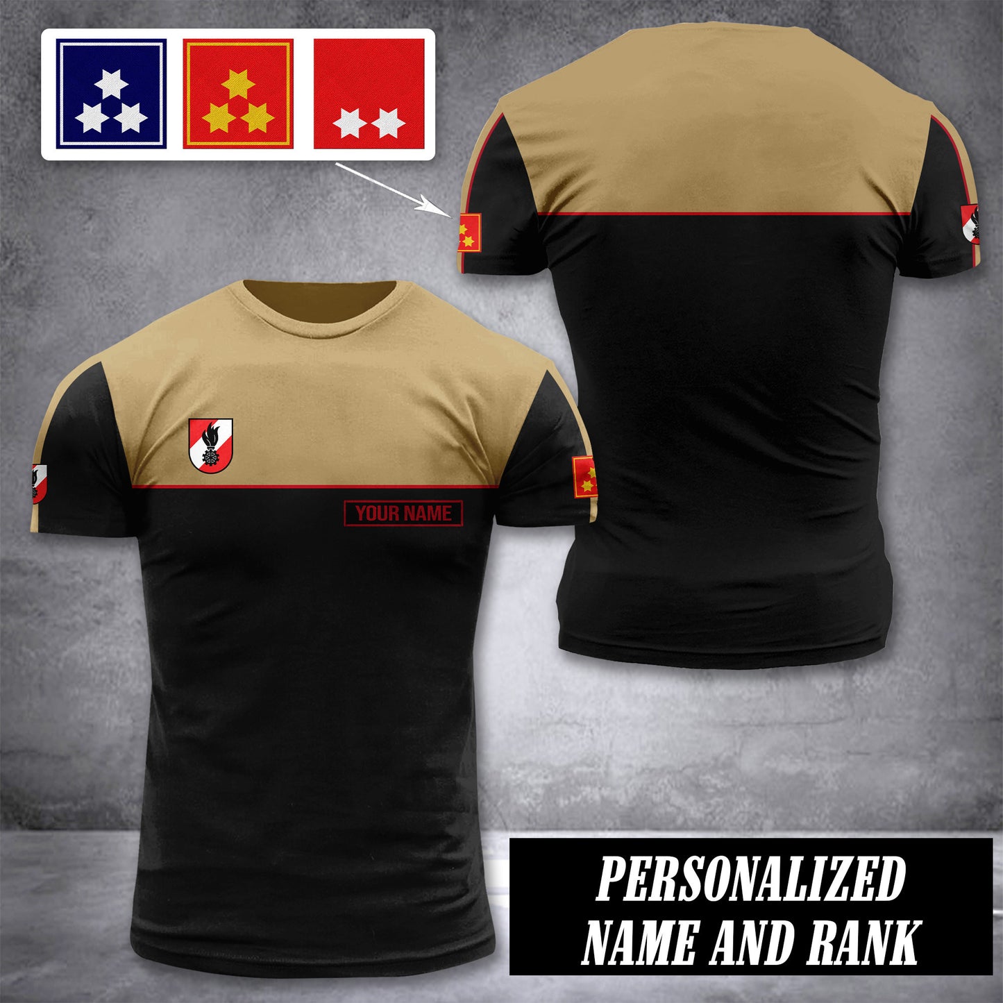 Firefighter Austria customize ranking T-shirt 234