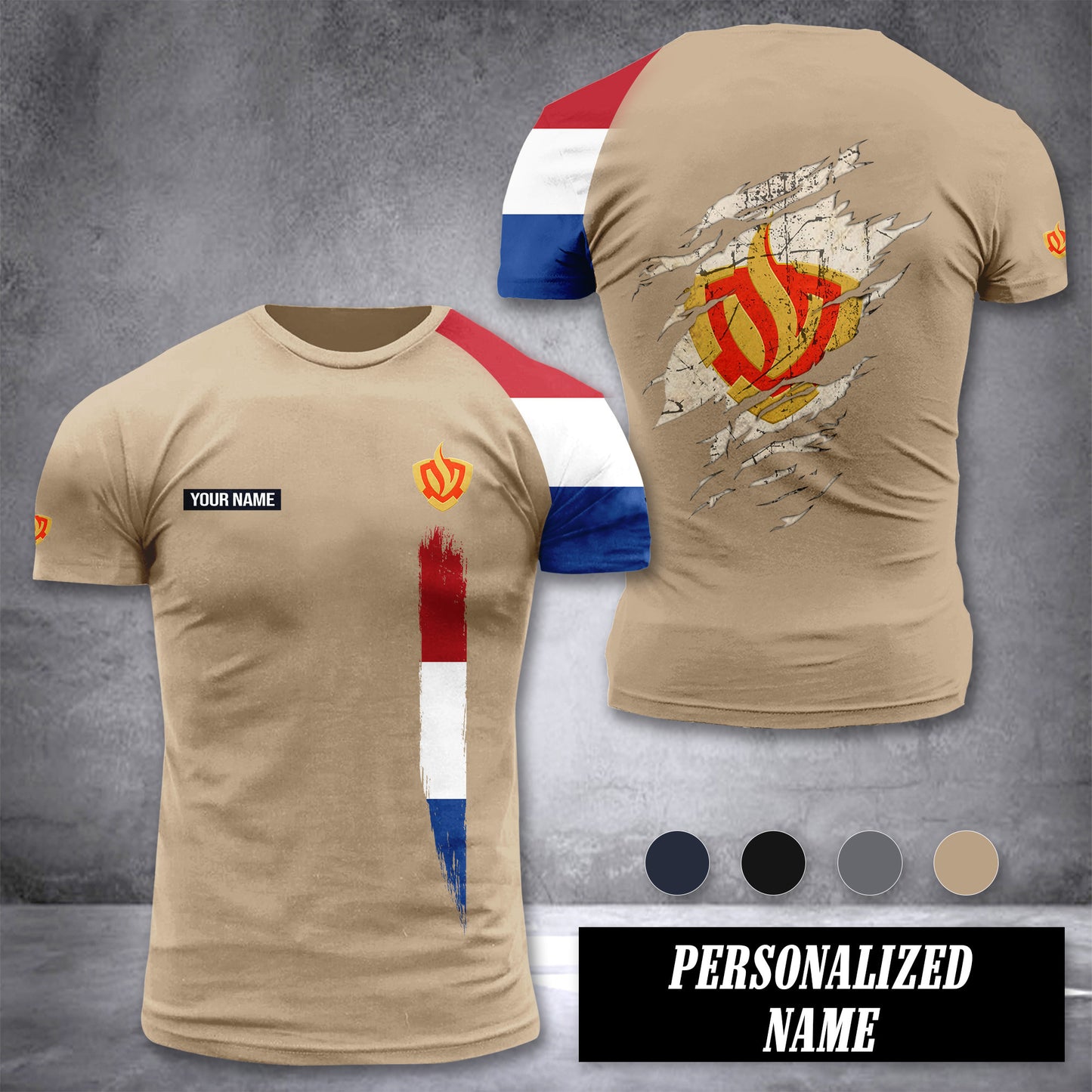 Firefighter Netherlands customize T-shirt 3d 442