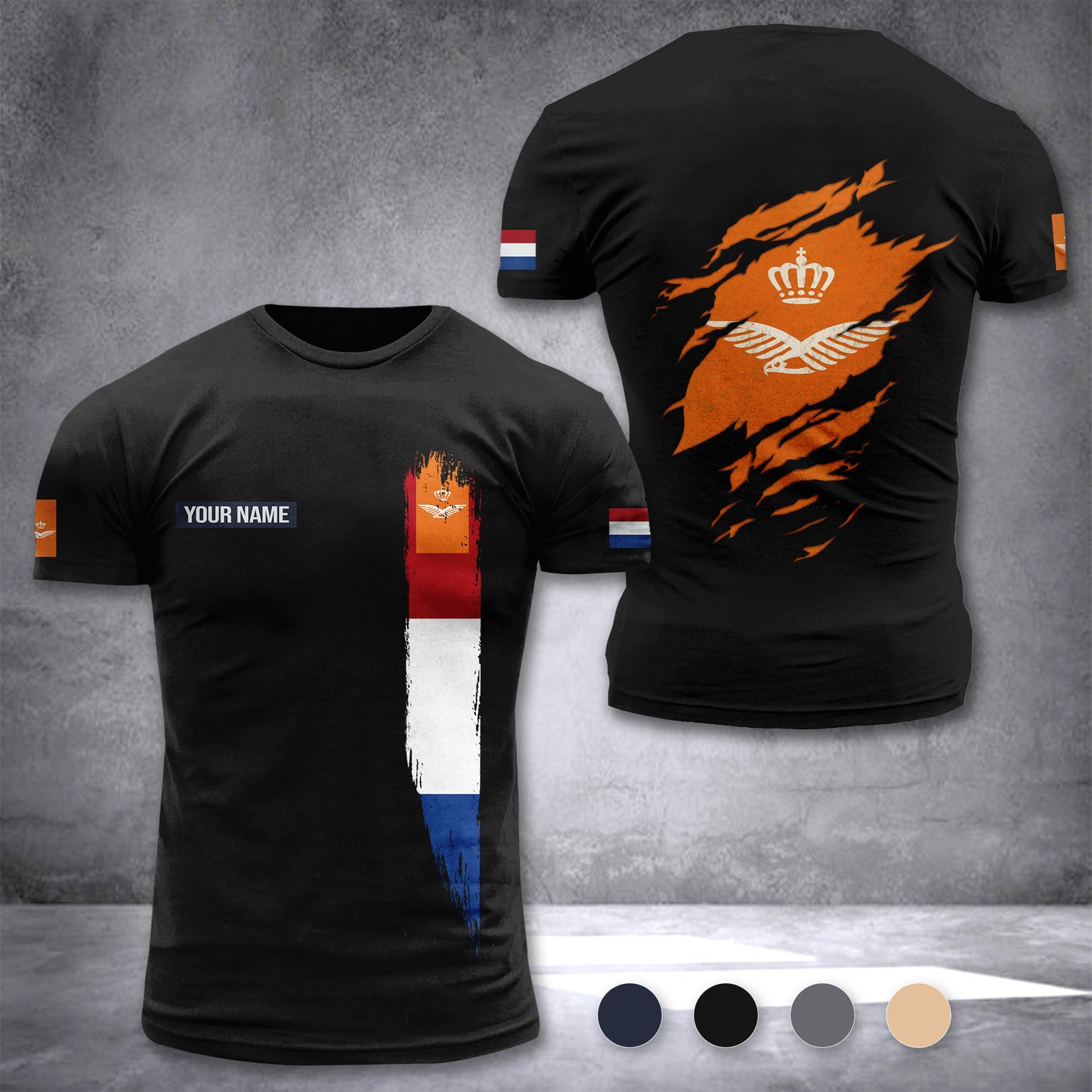 Koninklijke Luchtmacht Netherlands customize T-shirt zak