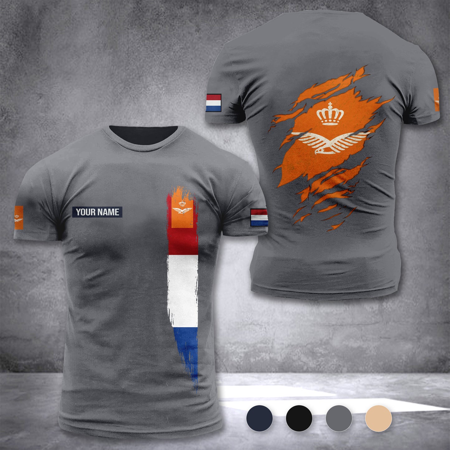 Koninklijke Luchtmacht Netherlands customize T-shirt zak