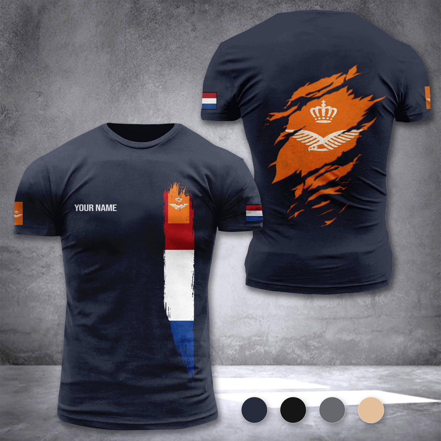 Koninklijke Luchtmacht Netherlands customize T-shirt zak
