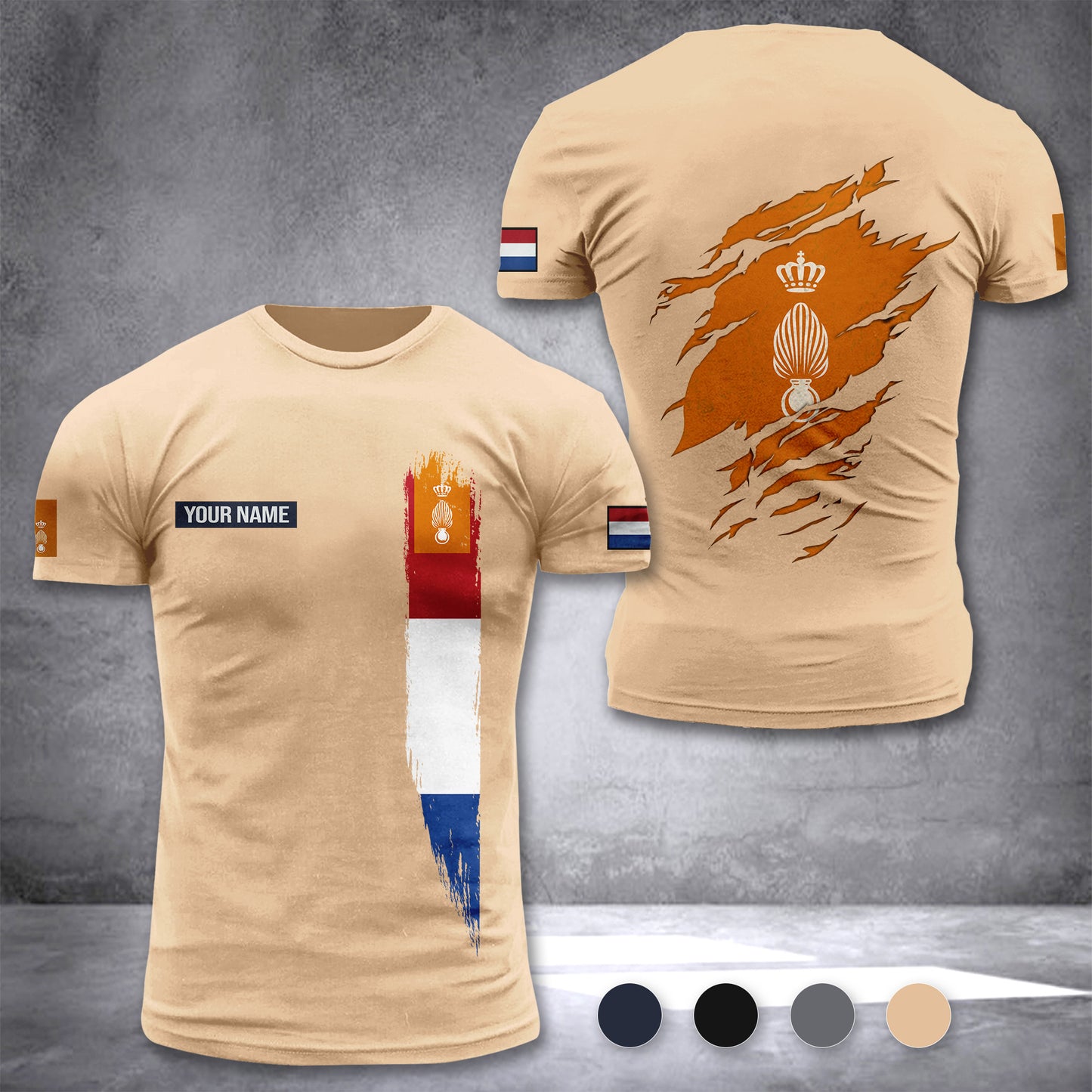 Koninklijke Marechaussee Netherlands customize T-shirt zak