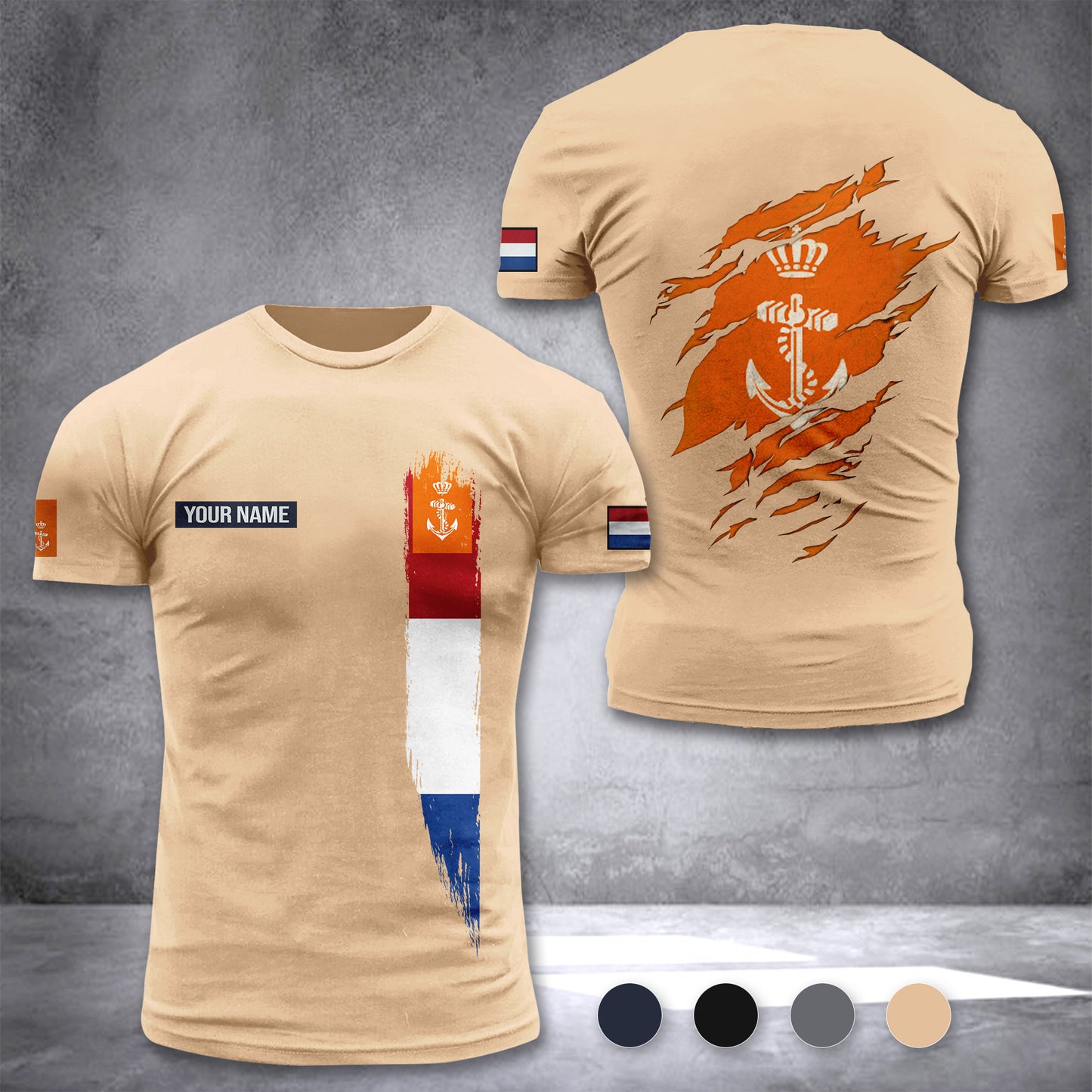 Koninklijke Marine Netherlands customize T-shirt zak