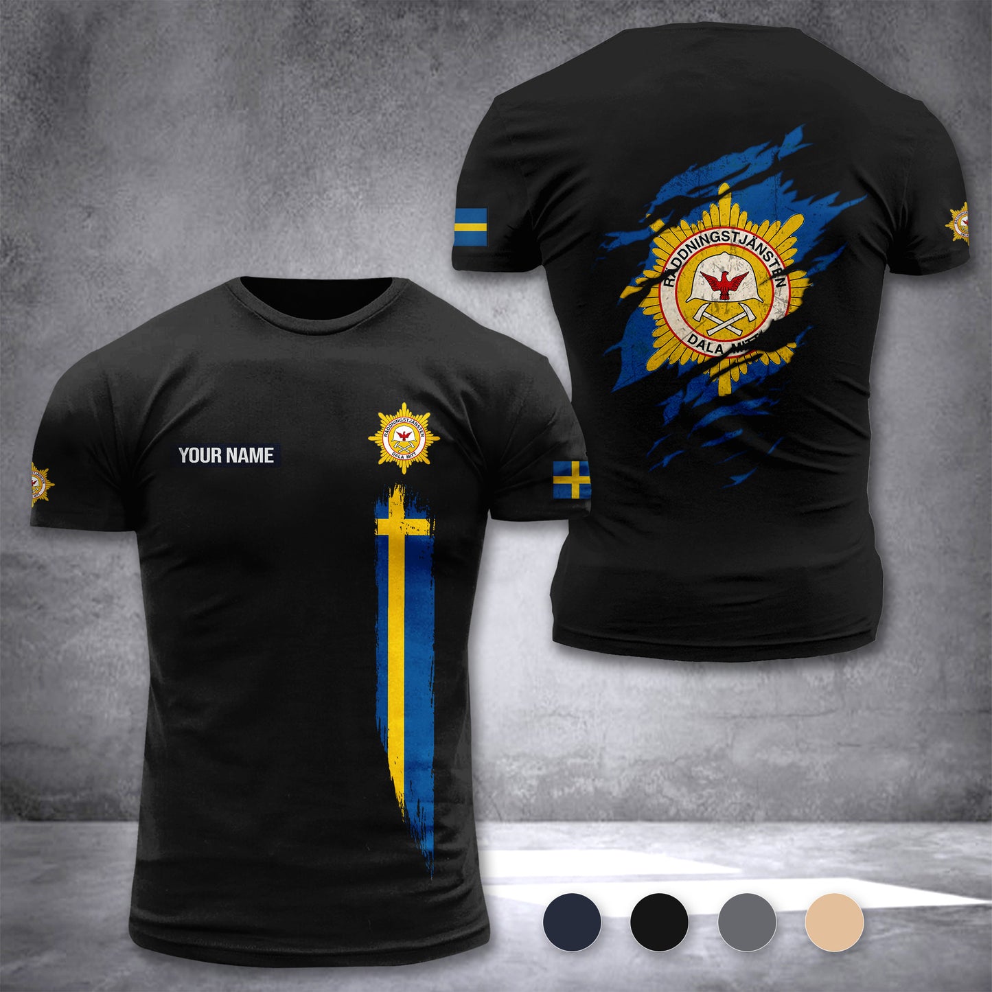 Räddningstjänsten Dala Mitt Sweden customize T-shirt 355