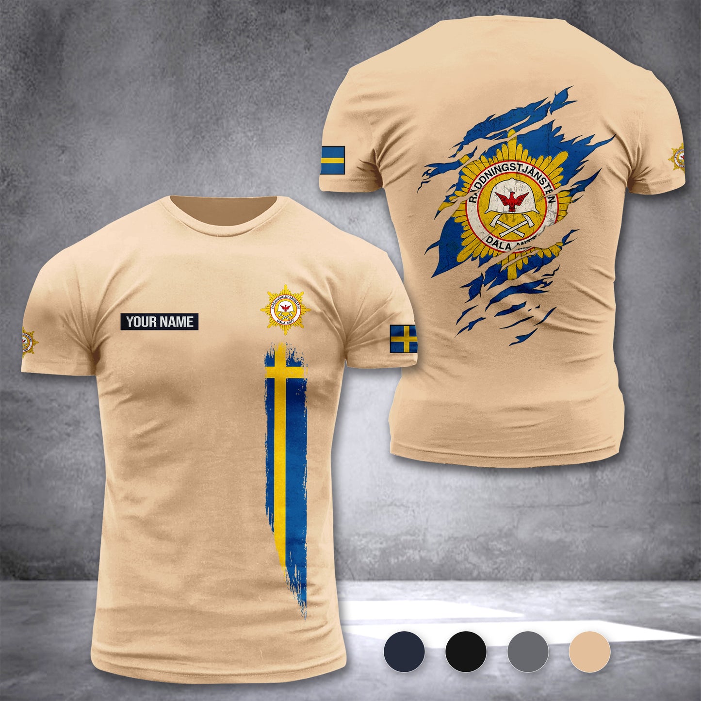 Räddningstjänsten Dala Mitt Sweden customize T-shirt 355