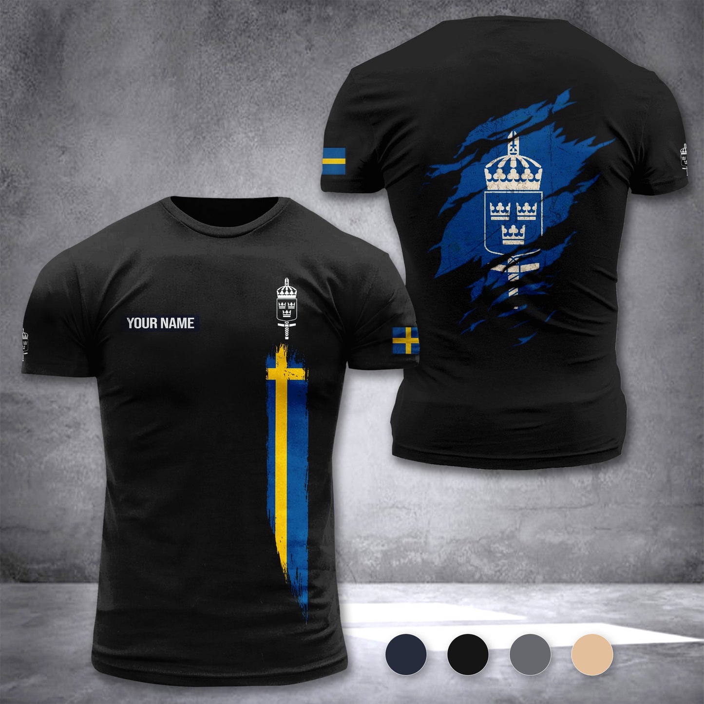 Försvarsmakten Sweden customize T-shirt 355