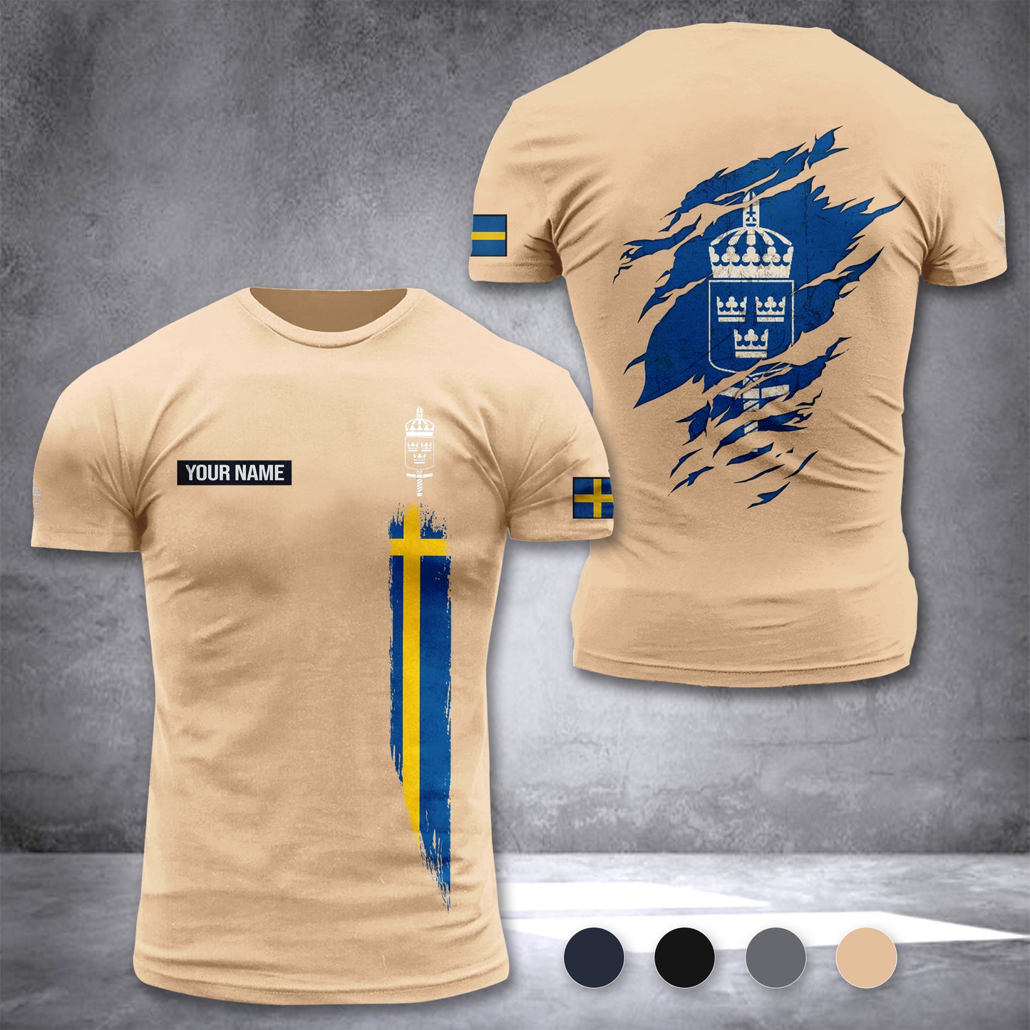 Försvarsmakten Sweden customize T-shirt 355