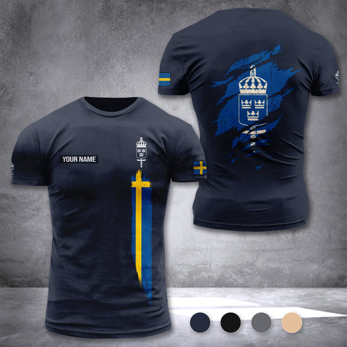 Försvarsmakten Sweden customize T-shirt 355
