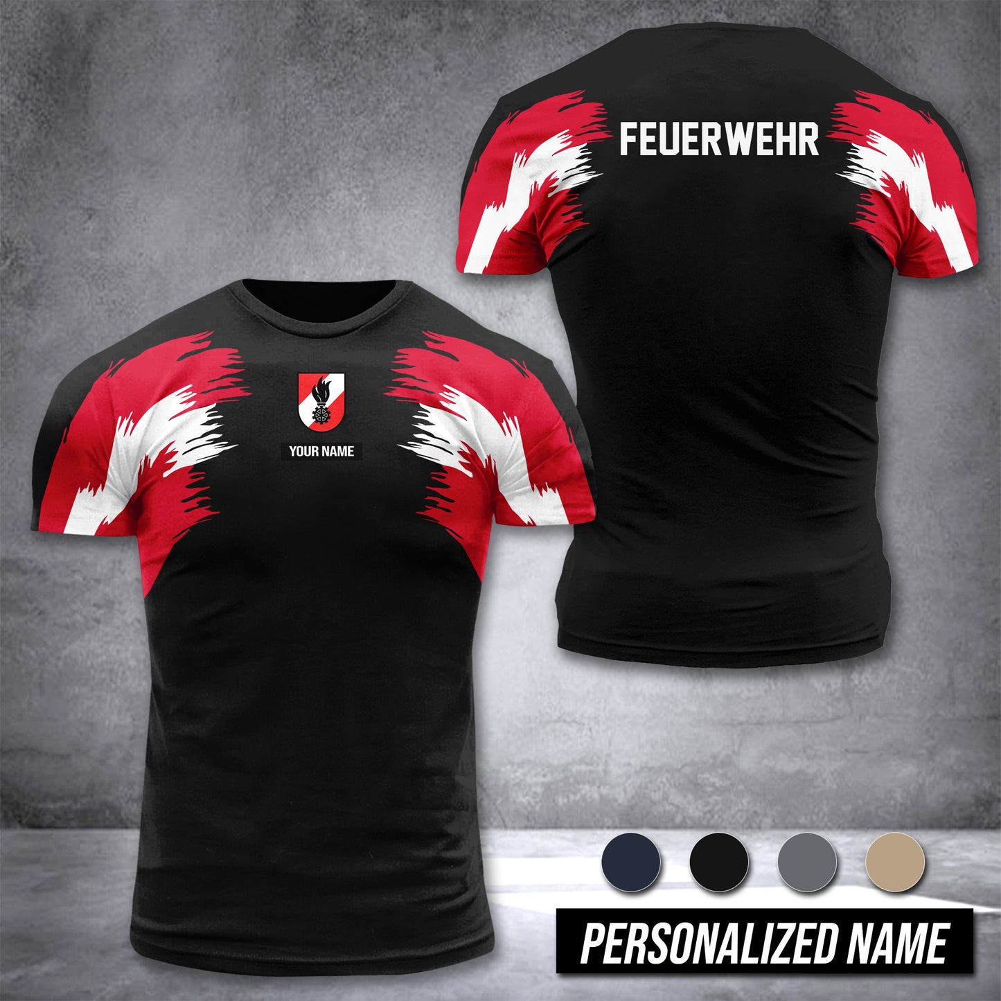Firefighter Austria customize T-shirt 55