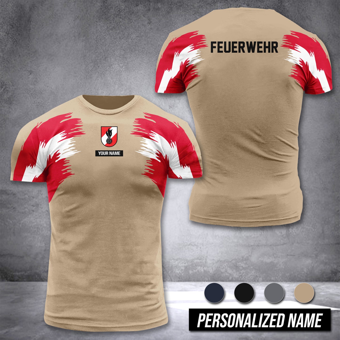 Firefighter Austria customize T-shirt 55
