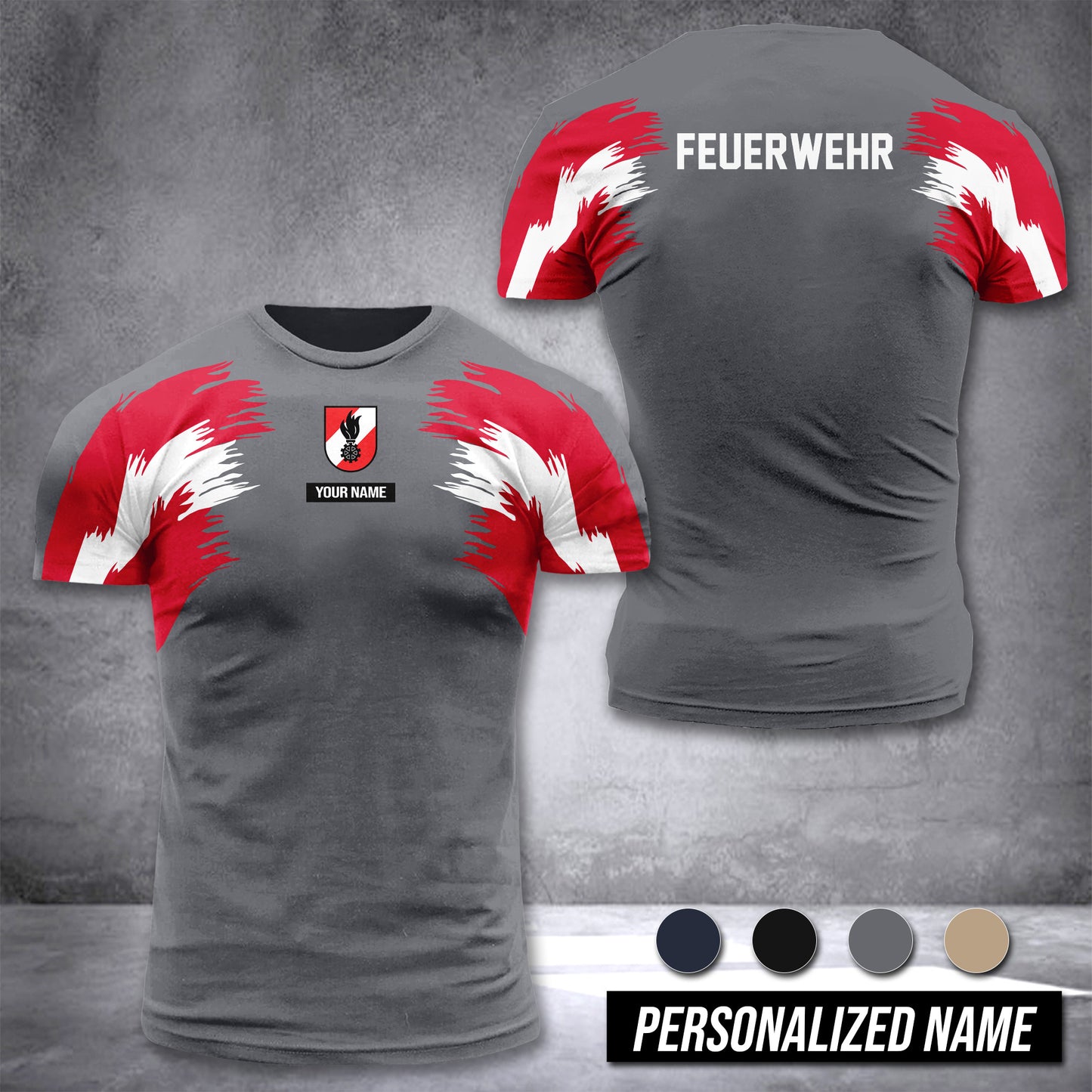 Firefighter Austria customize T-shirt 55