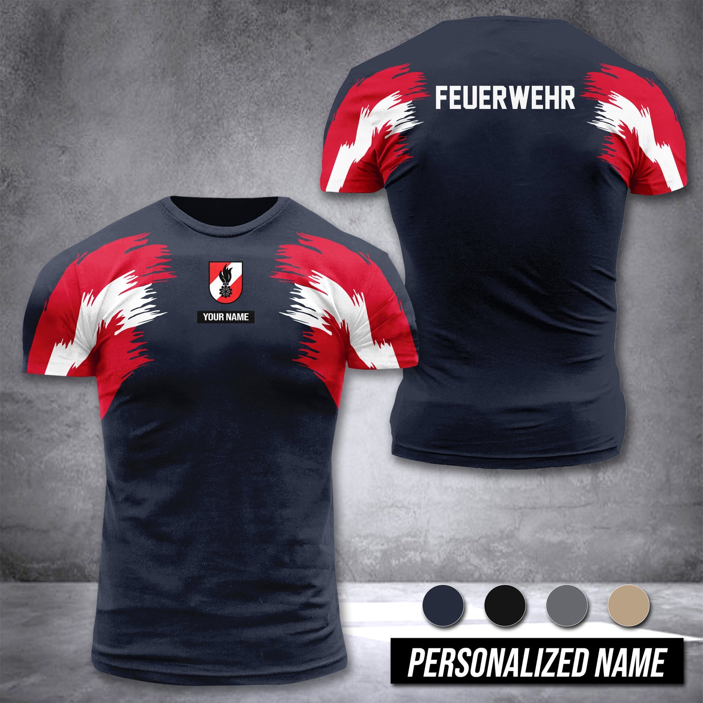Firefighter Austria customize T-shirt 55