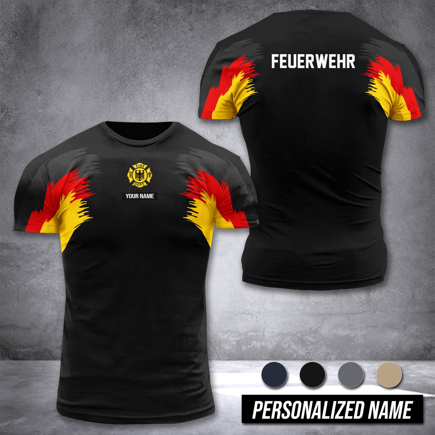 Firefighter Germany customize T-shirt 55