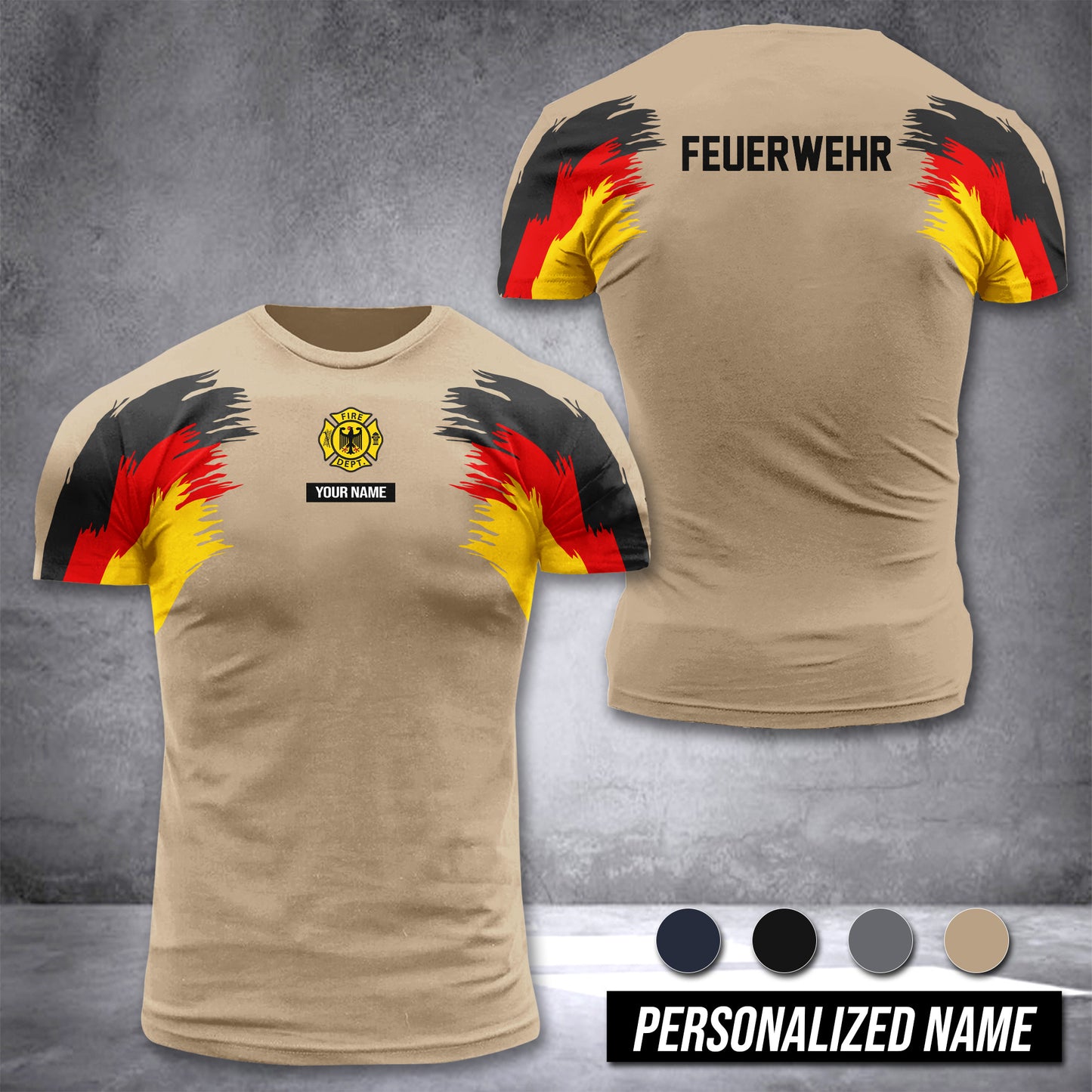 Firefighter Germany customize T-shirt 55
