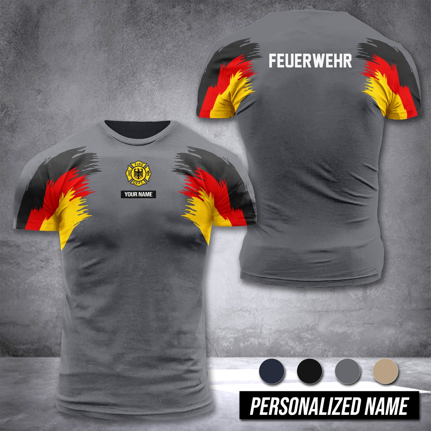 Firefighter Germany customize T-shirt 55