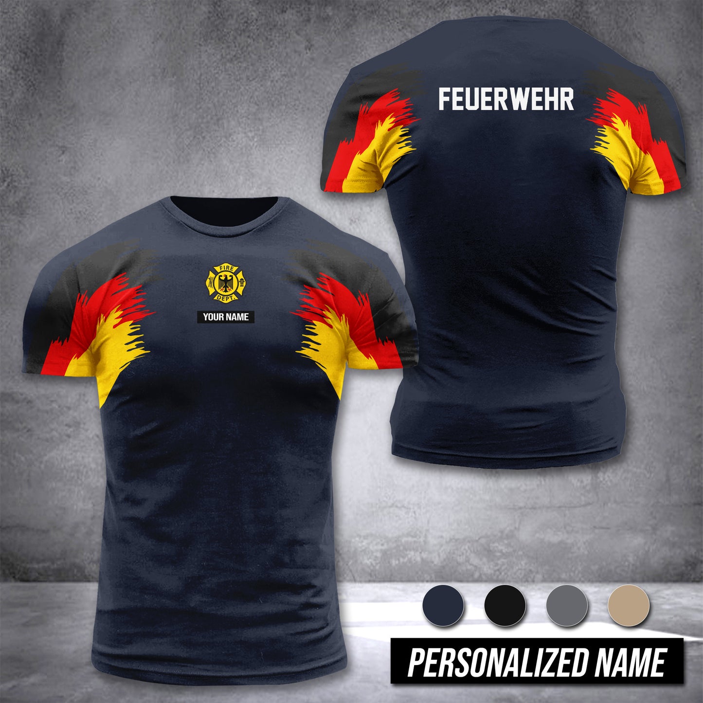 Firefighter Germany customize T-shirt 55