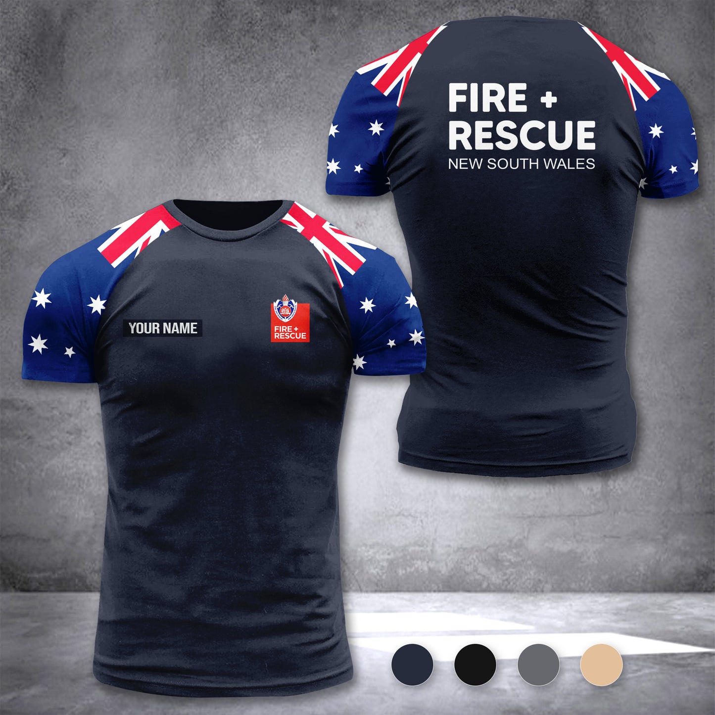 Fire and Rescue NSW Australia customize T-shirt 355