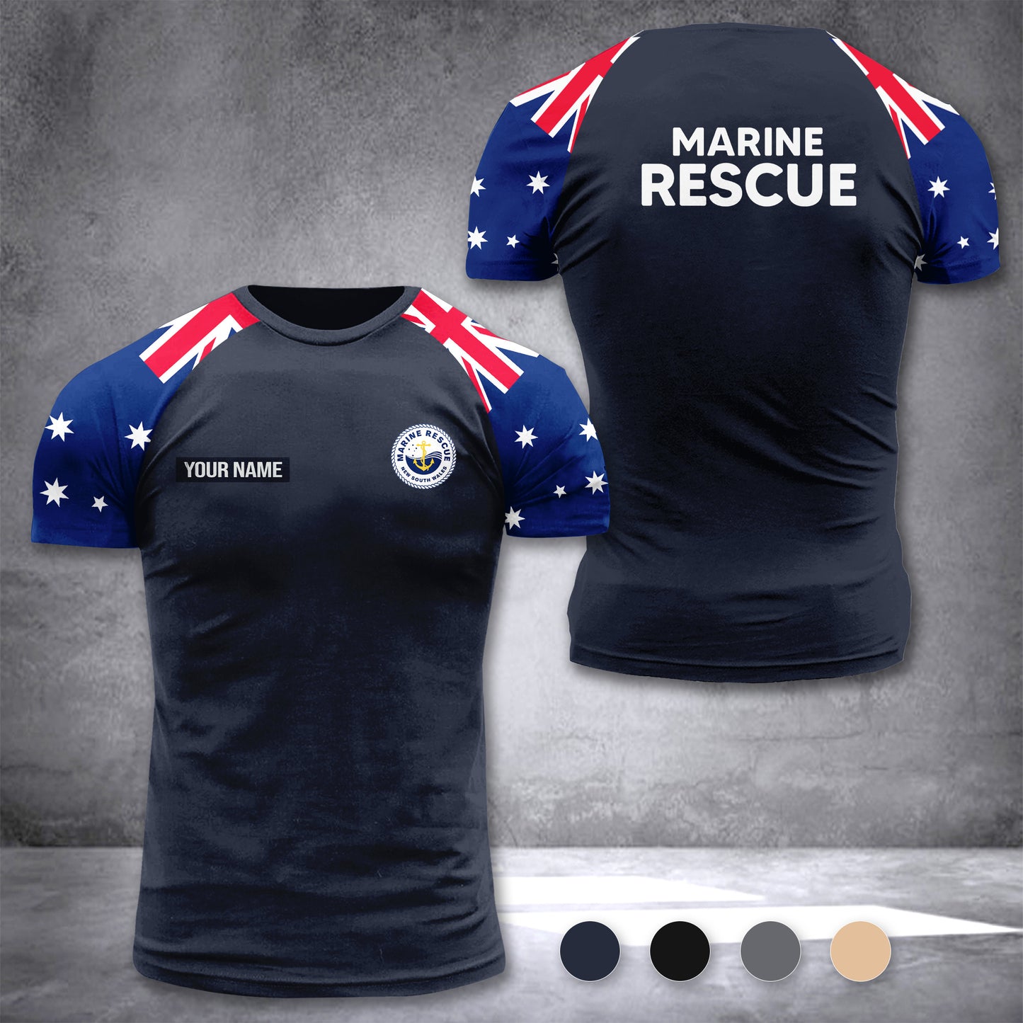 Marine Rescue NSW Australia customize T-shirt 355
