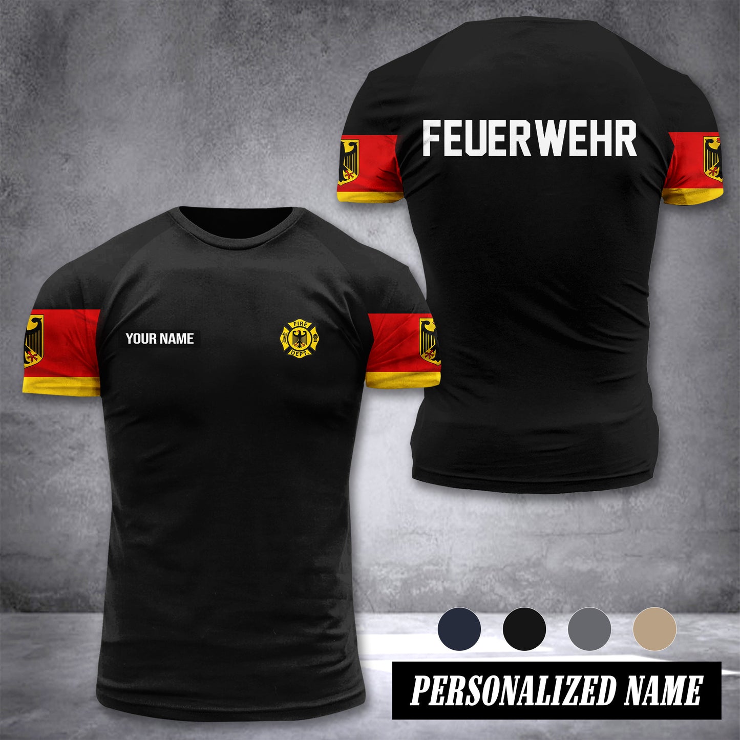 Firefighter Germany customize T-shirt 355