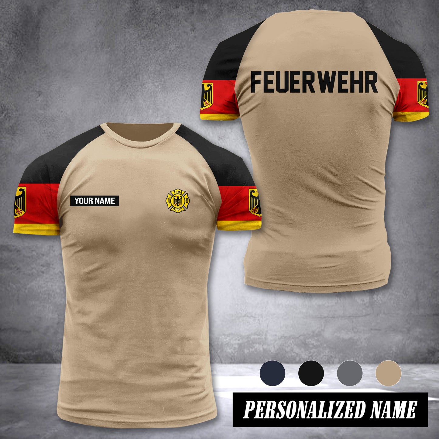 Firefighter Germany customize T-shirt 355