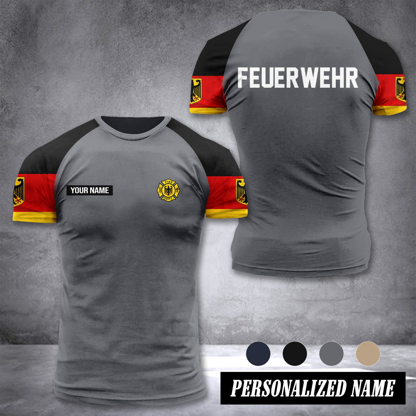 Firefighter Germany customize T-shirt 355