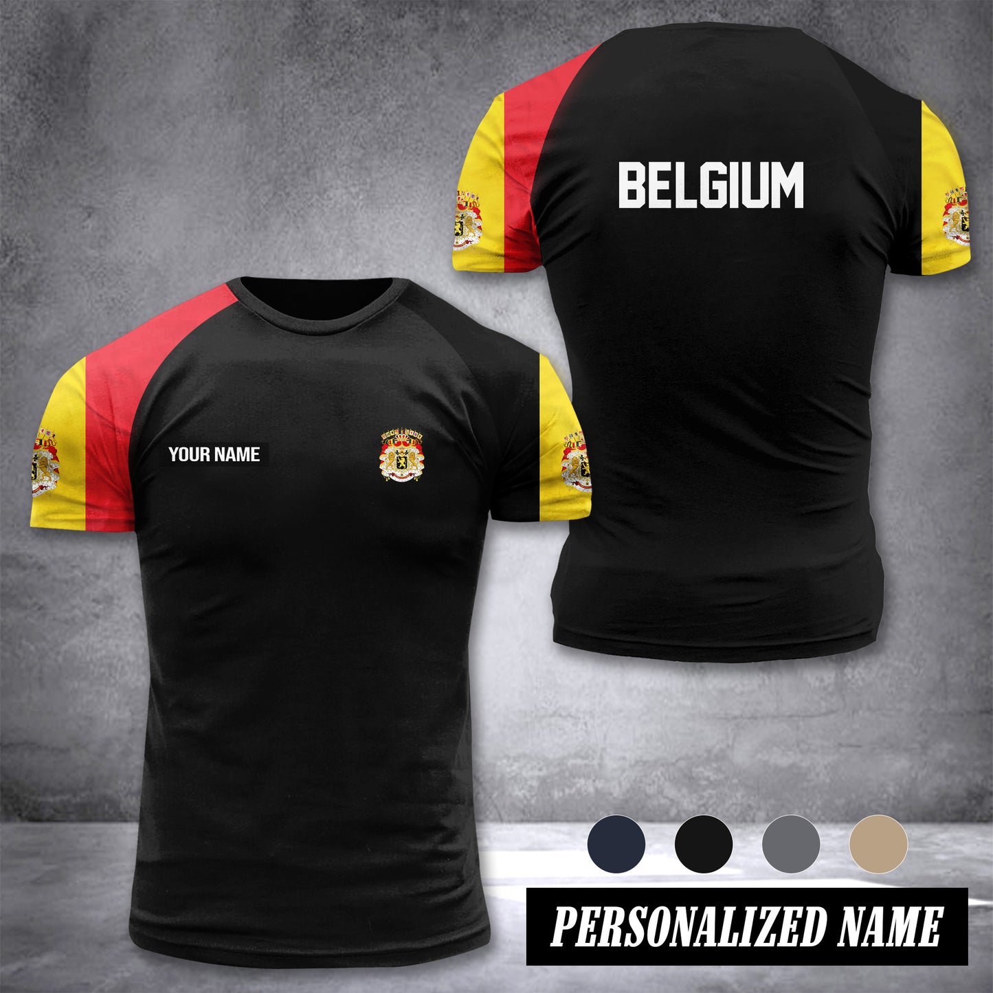 Belgium customize T-shirt has raglan sleeves 265