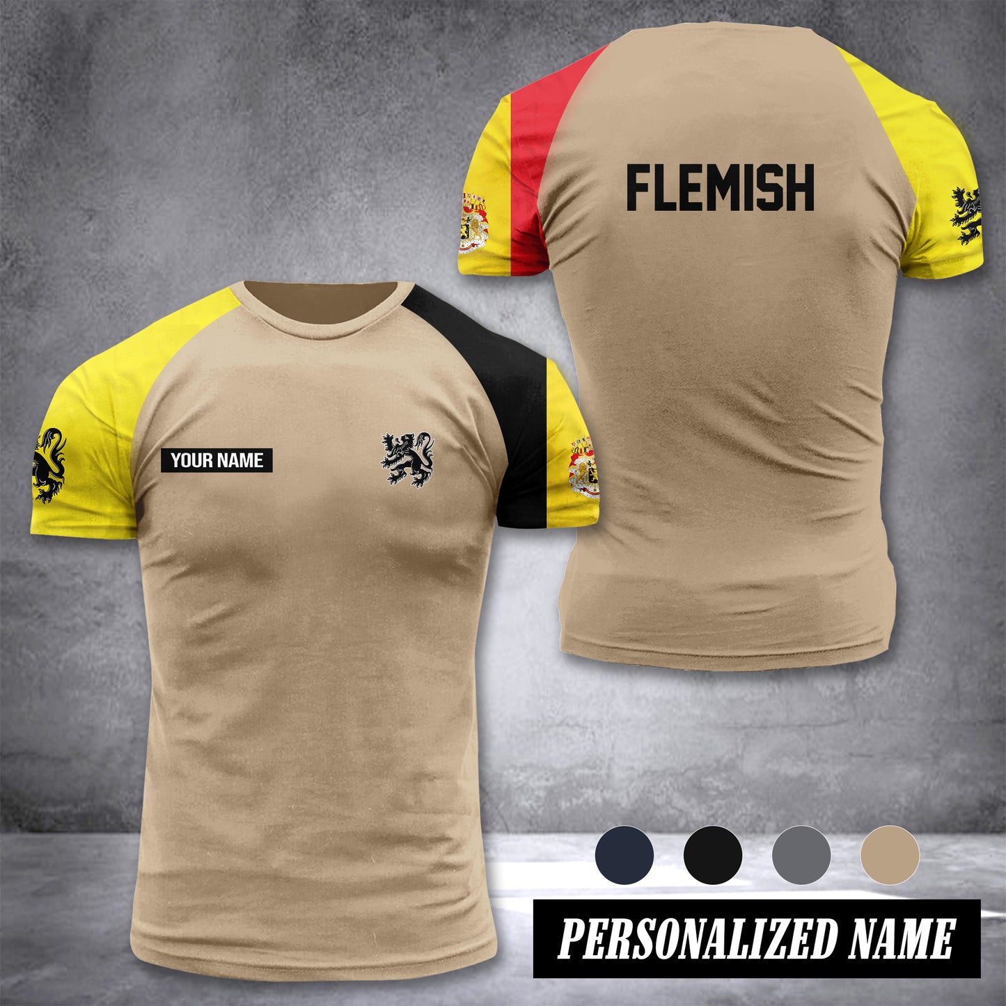 Flemish customize T-shirt has raglan sleeves 265