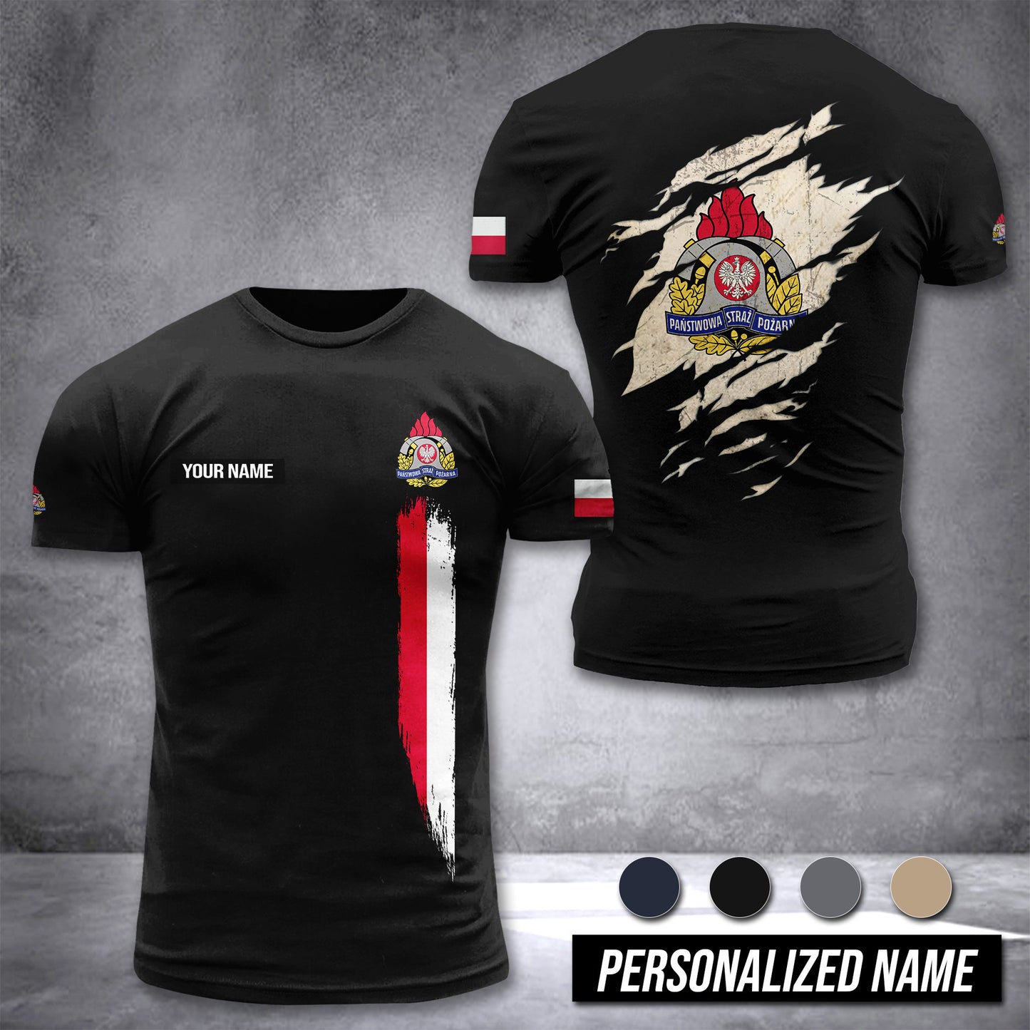 Państwowa Straż Pożarna Poland customize T-shirt 265
