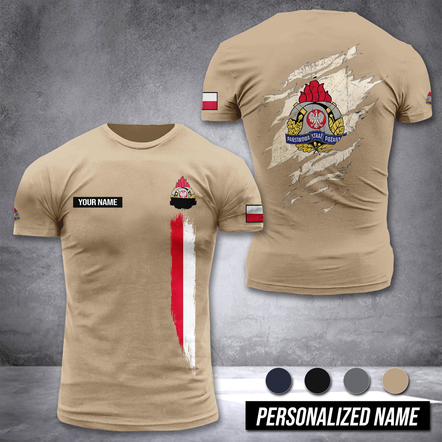 Państwowa Straż Pożarna Poland customize T-shirt 265