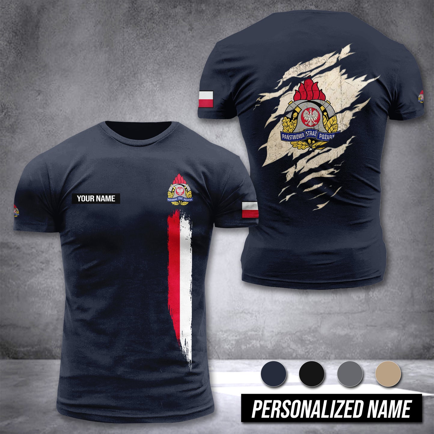 Państwowa Straż Pożarna Poland customize T-shirt 265