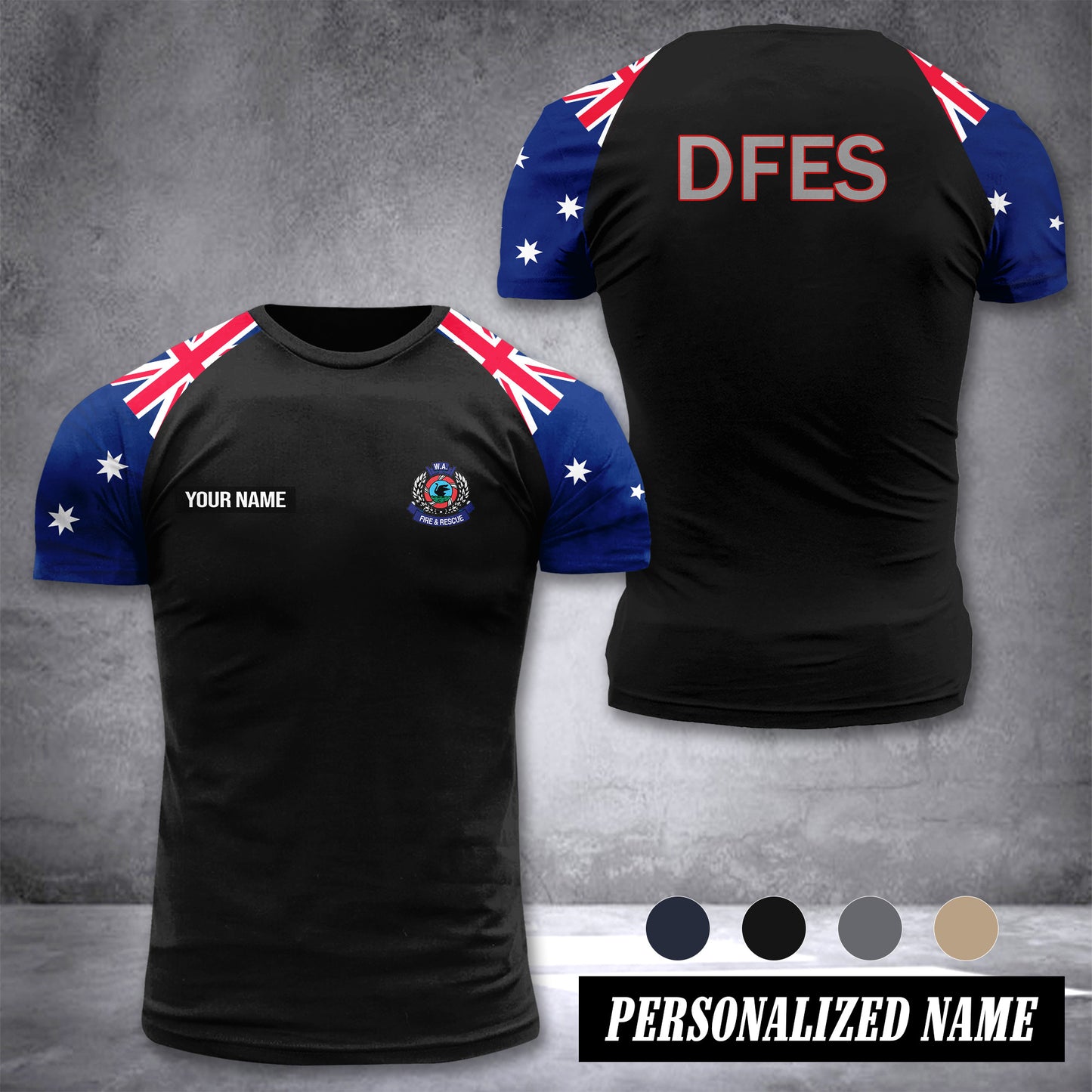Department of Fire and Emergency Services Australia customize T-shirt 355