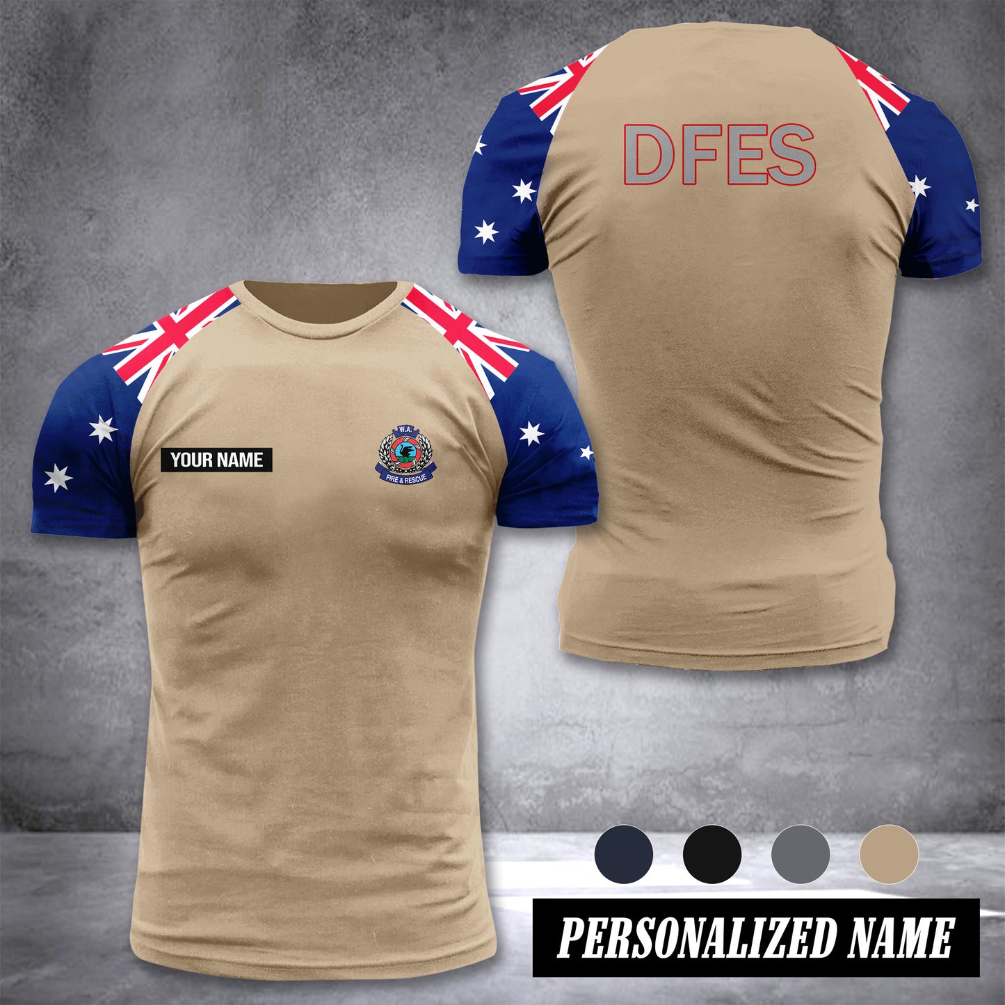 Department of Fire and Emergency Services Australia customize T-shirt 355