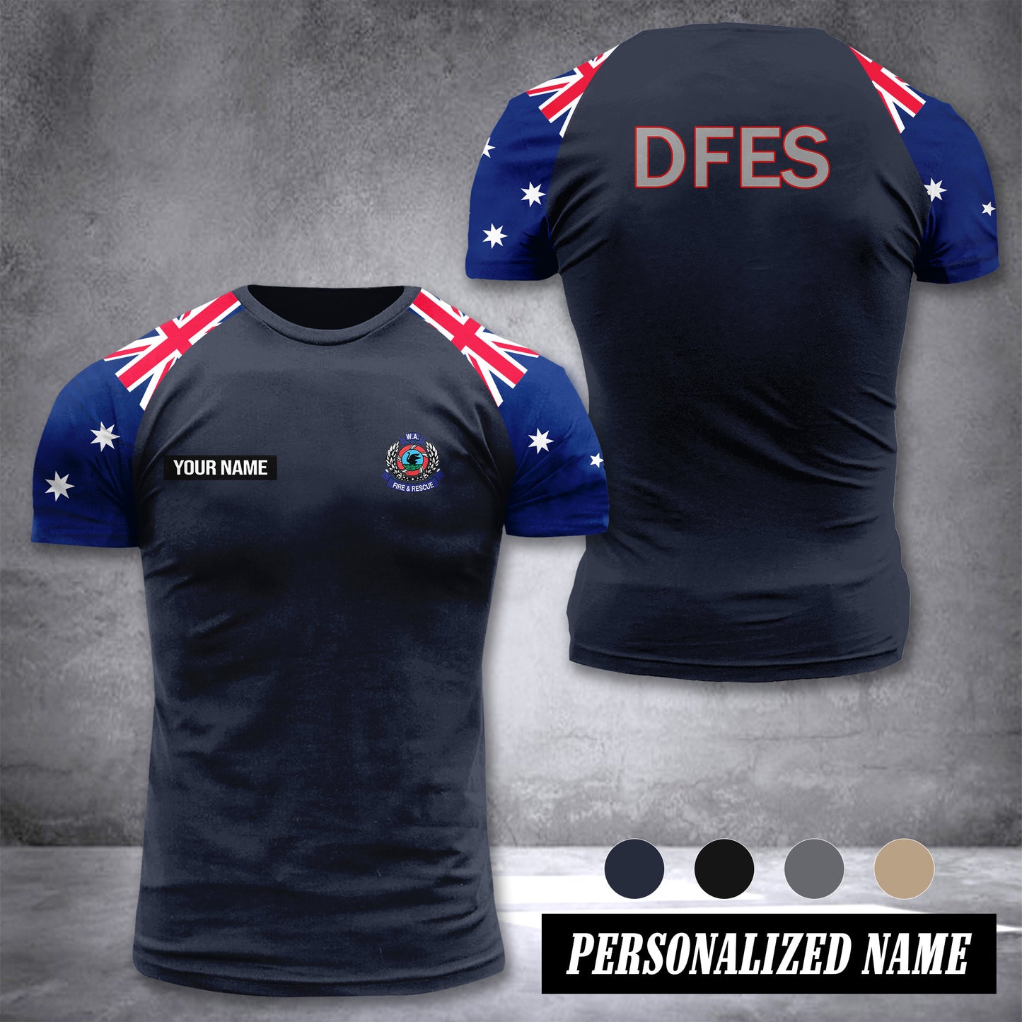 Department of Fire and Emergency Services Australia customize T-shirt 355