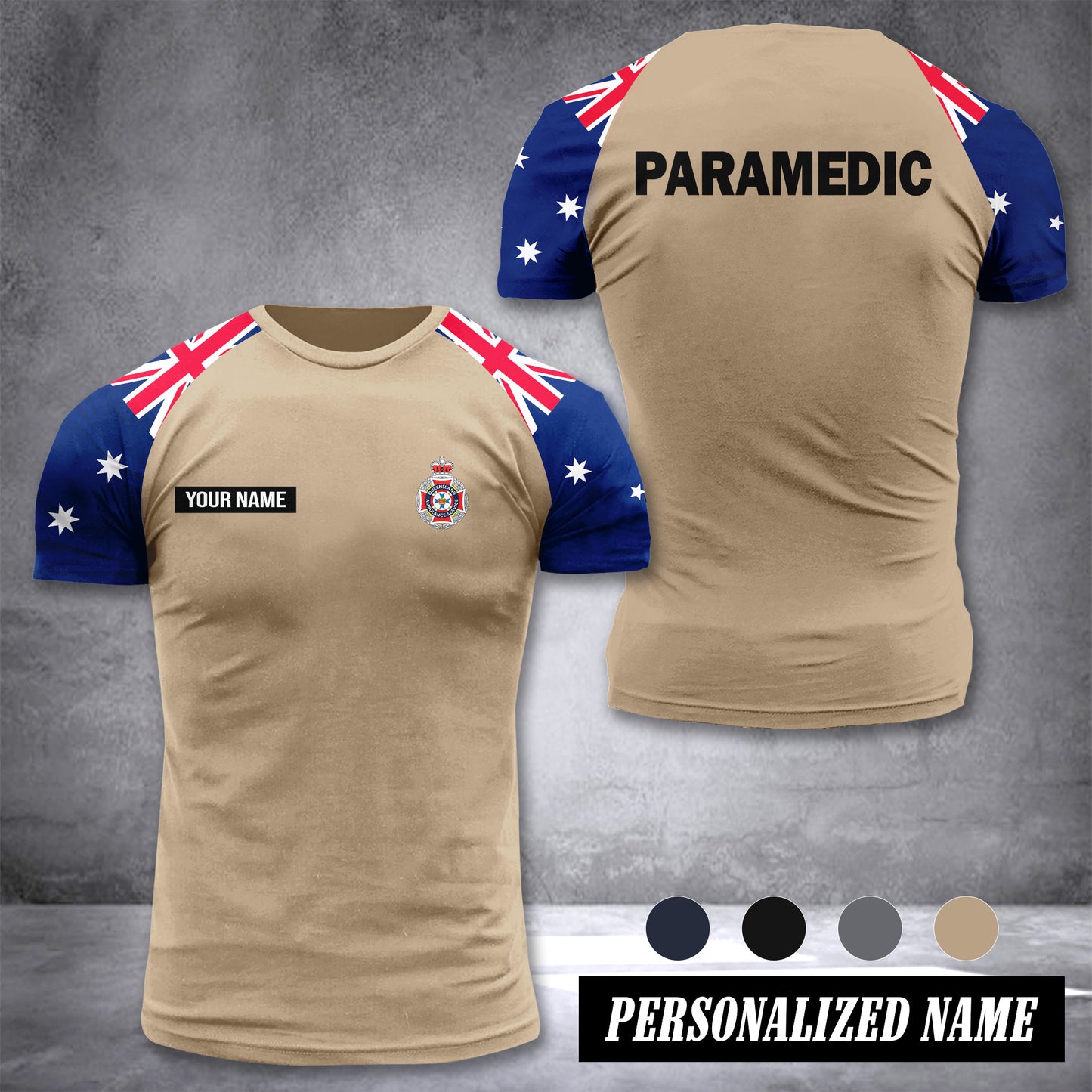 Queensland Ambulance Service Australia customize T-shirt 355