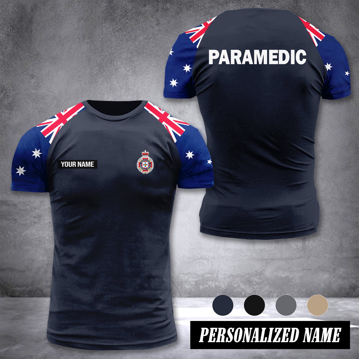 Queensland Ambulance Service Australia customize T-shirt 355