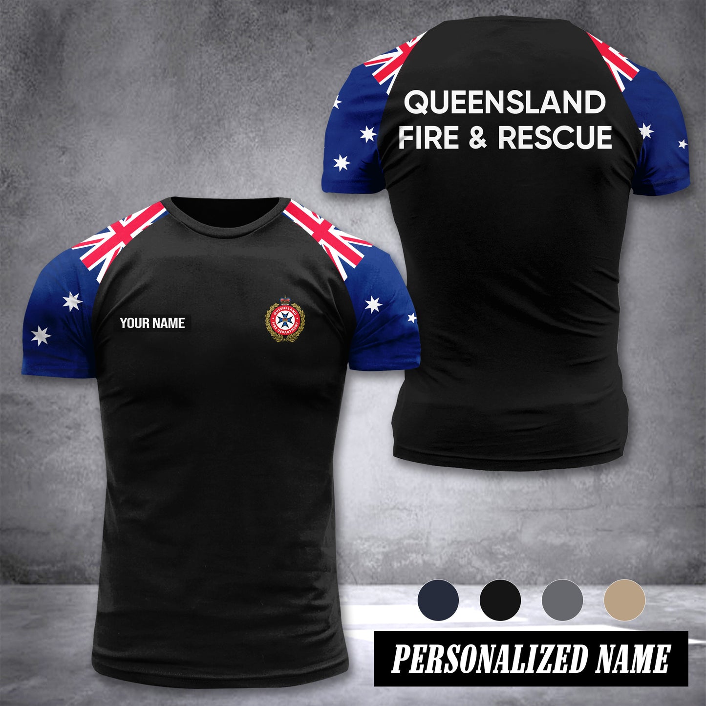 Queensland Fire And Rescue Australia customize T-shirt 355