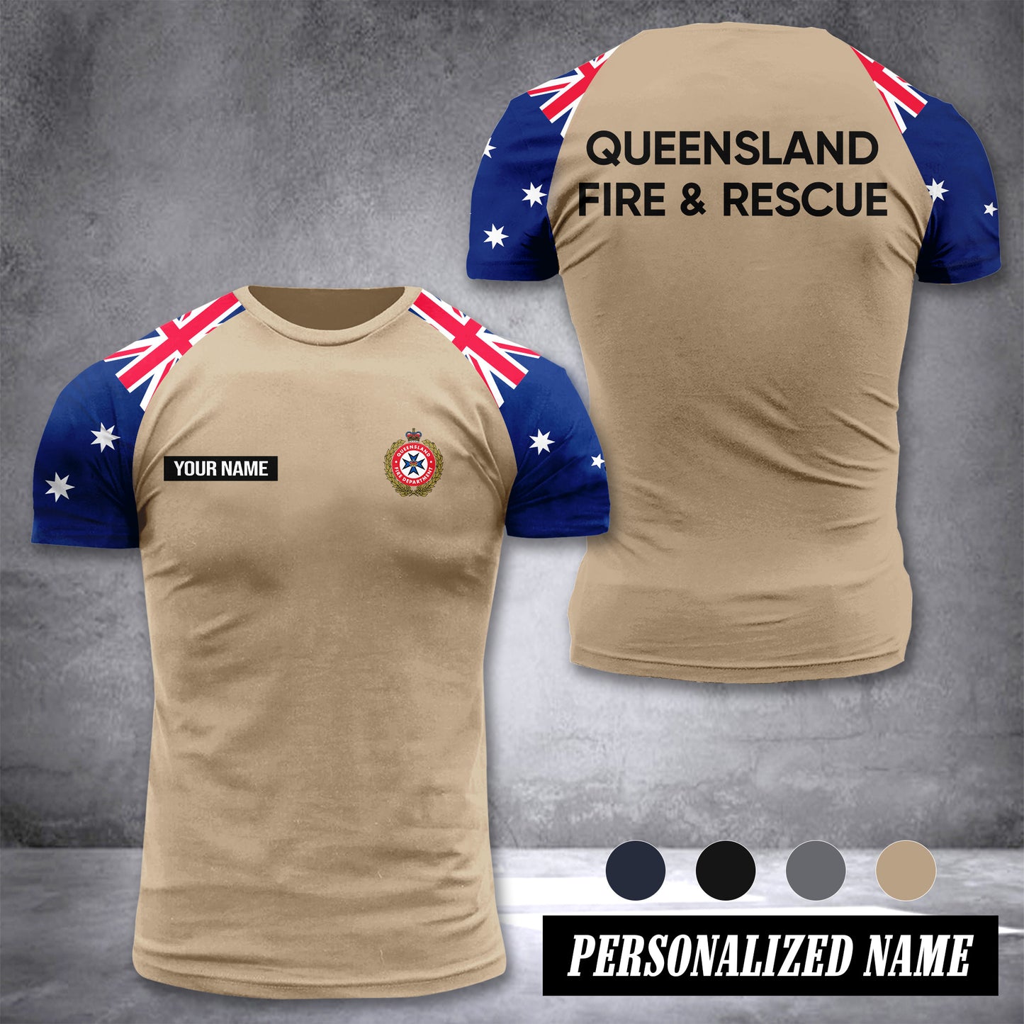 Queensland Fire And Rescue Australia customize T-shirt 355