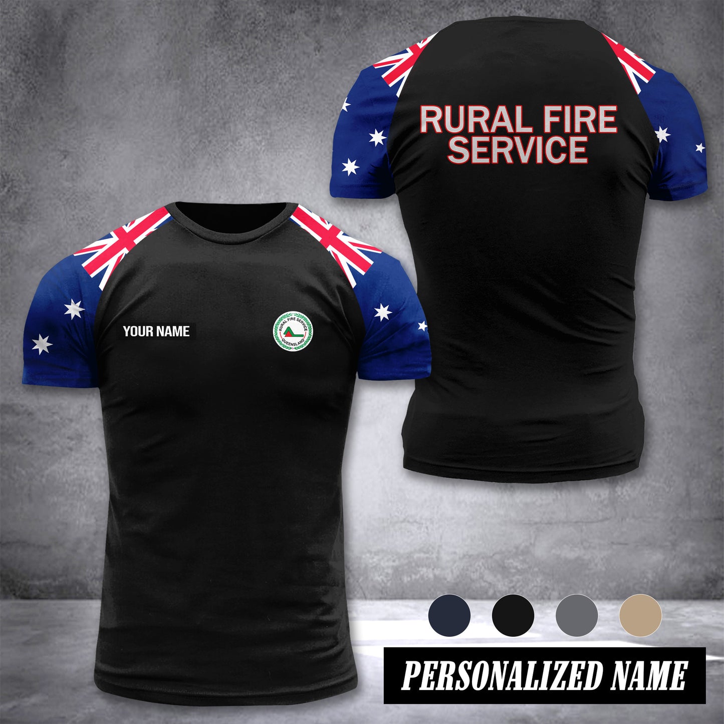 Queensland Rural Fire Service Australia customize T-shirt 355