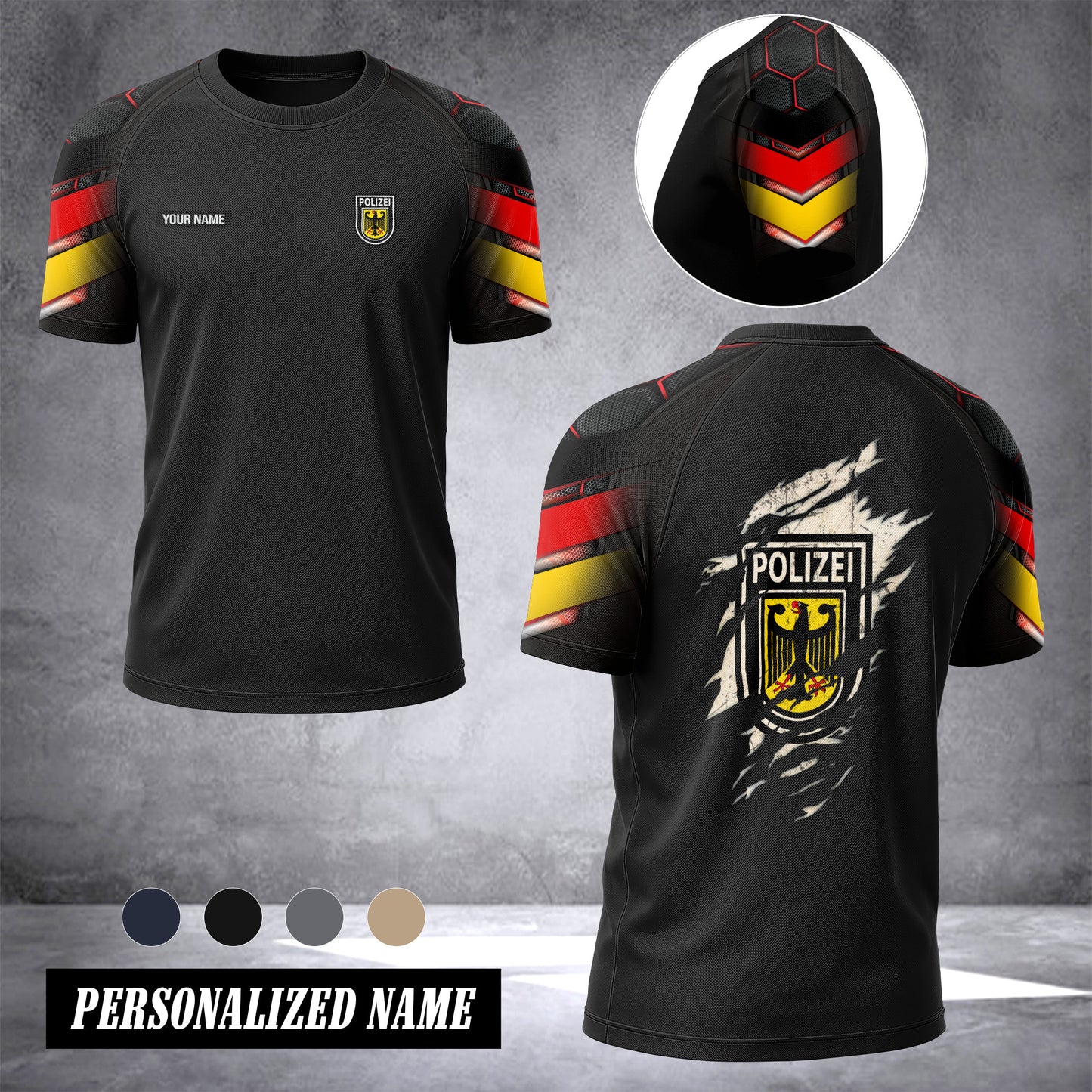 Polizei Germany customize T-shirt has raglan sleeves 265