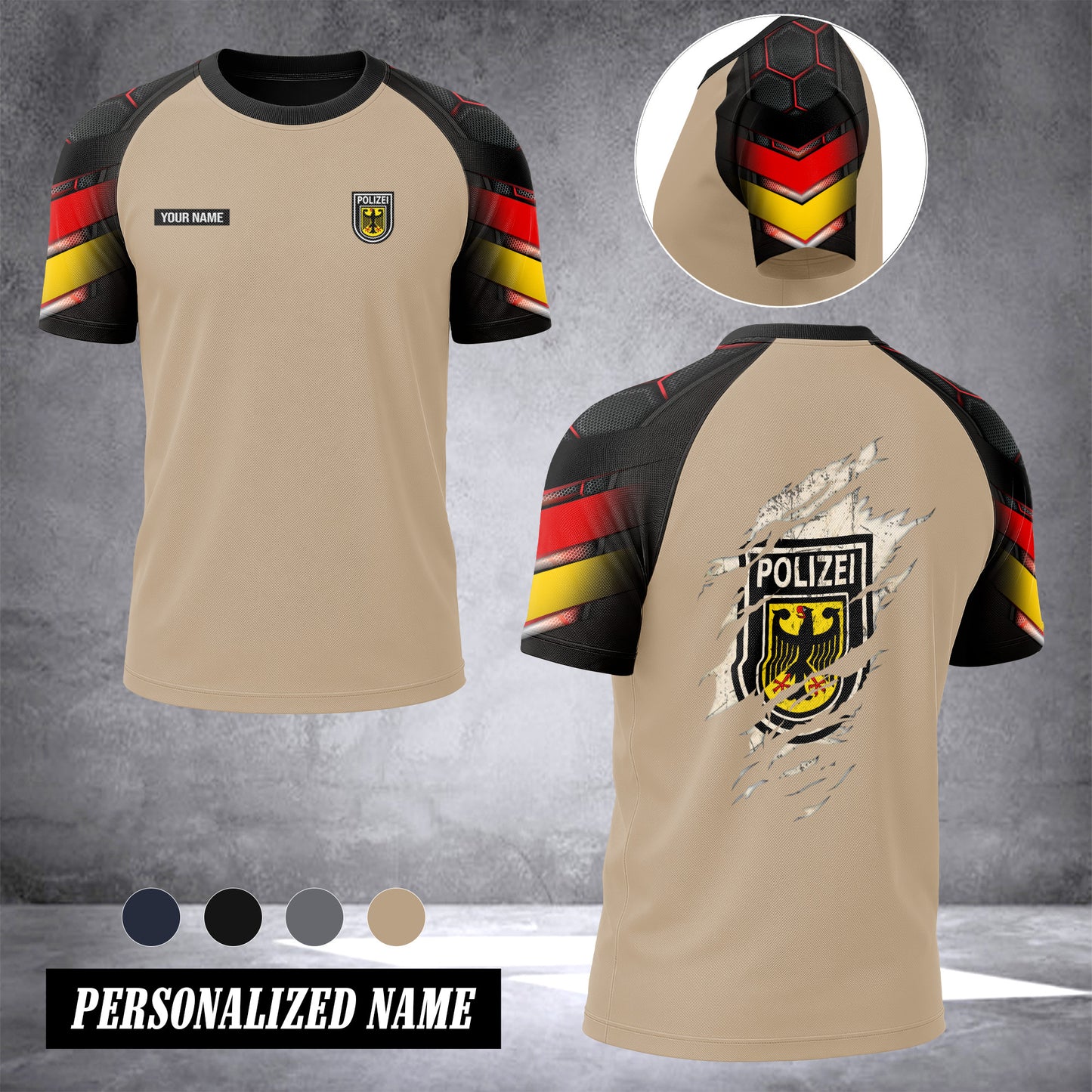 Polizei Germany customize T-shirt has raglan sleeves 265