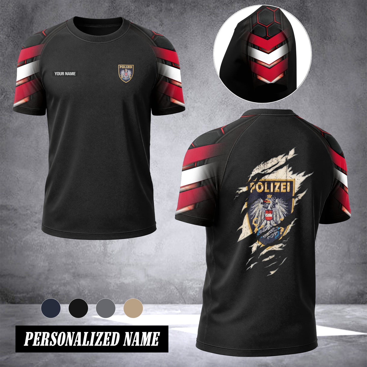 Polizei Austria customize T-shirt has raglan sleeves 265